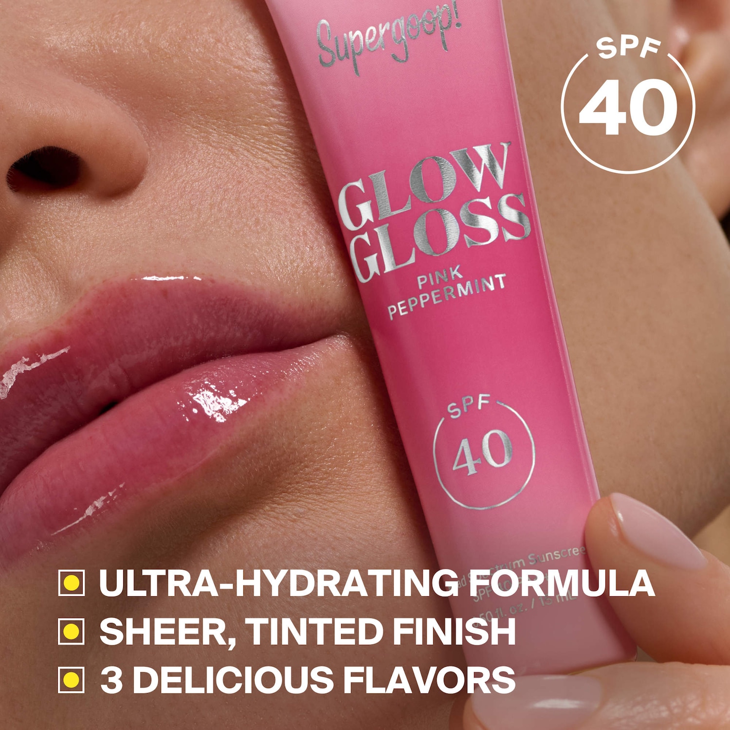 Бальзам для губ Supergoop! Glow Gloss SPF 40 с пептидами и маслом ши — фото 2