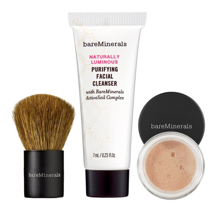 Matte Foundation in Fairly Light + Mini Kabuki Brush + bareMinerals