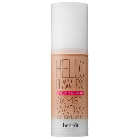 BENEFIT COSMETICS 'HELLO FLAWLESS!' OXYGEN WOW LIQUID FOUNDATION 'I'M SO GLAMBER' AMBER 1 OZ