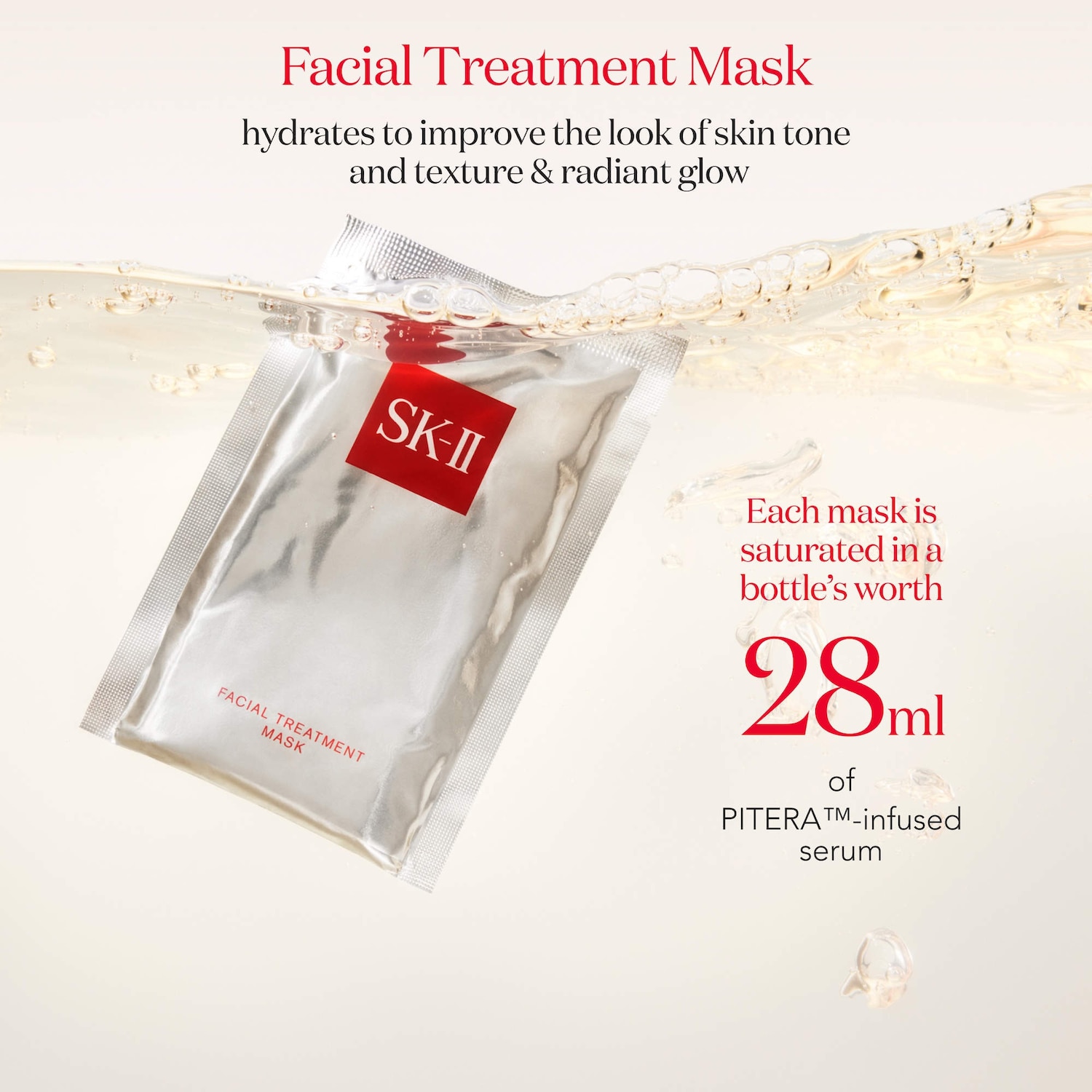 Masque de soin visage au sérum illuminant