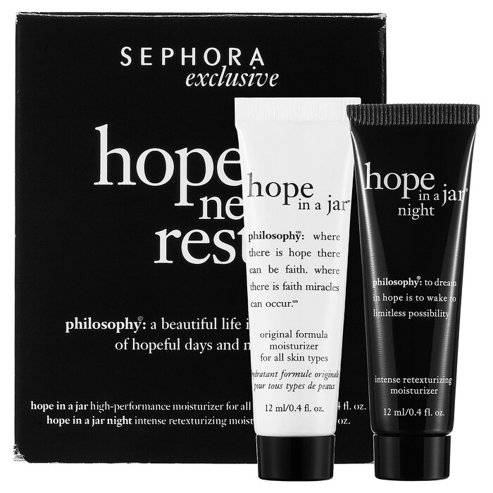 Hope In A Jar and Hope In A Jar Night deluxe samples philosophy Sephora