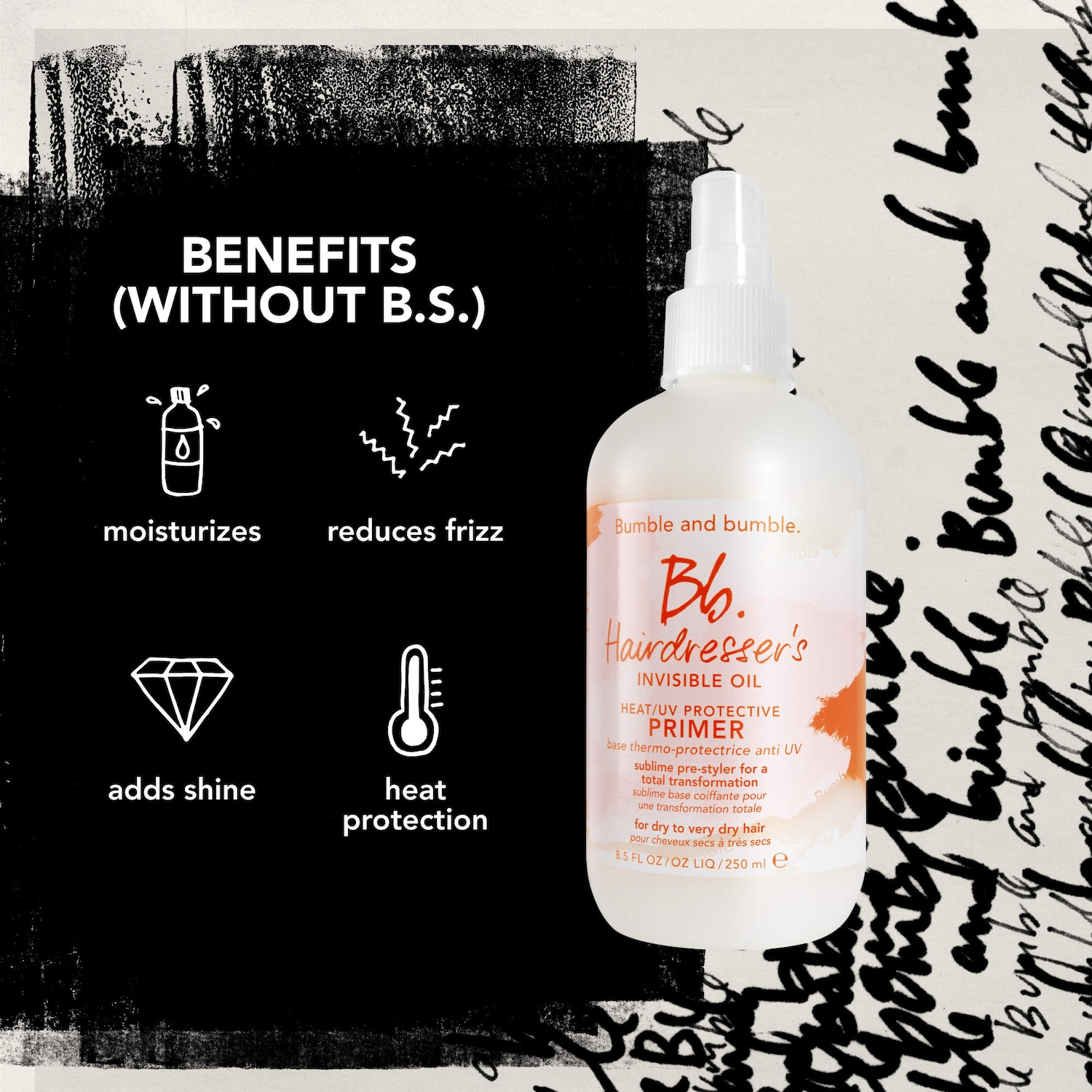 Hairdresser’s Invisible Oil Heat Protectant Leave Conditioner Primer