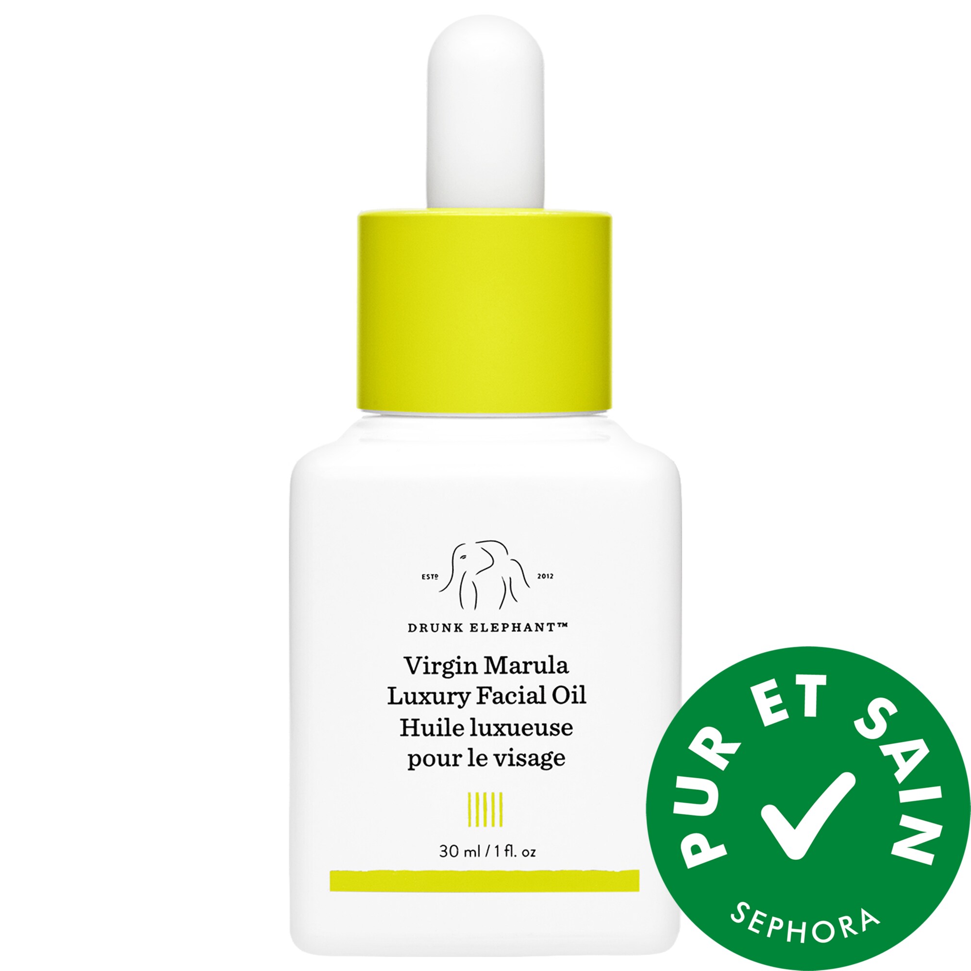 Drunk Elephant Huile prestigieuse pour le visage Virgin Marula 1 oz/ 30 mL