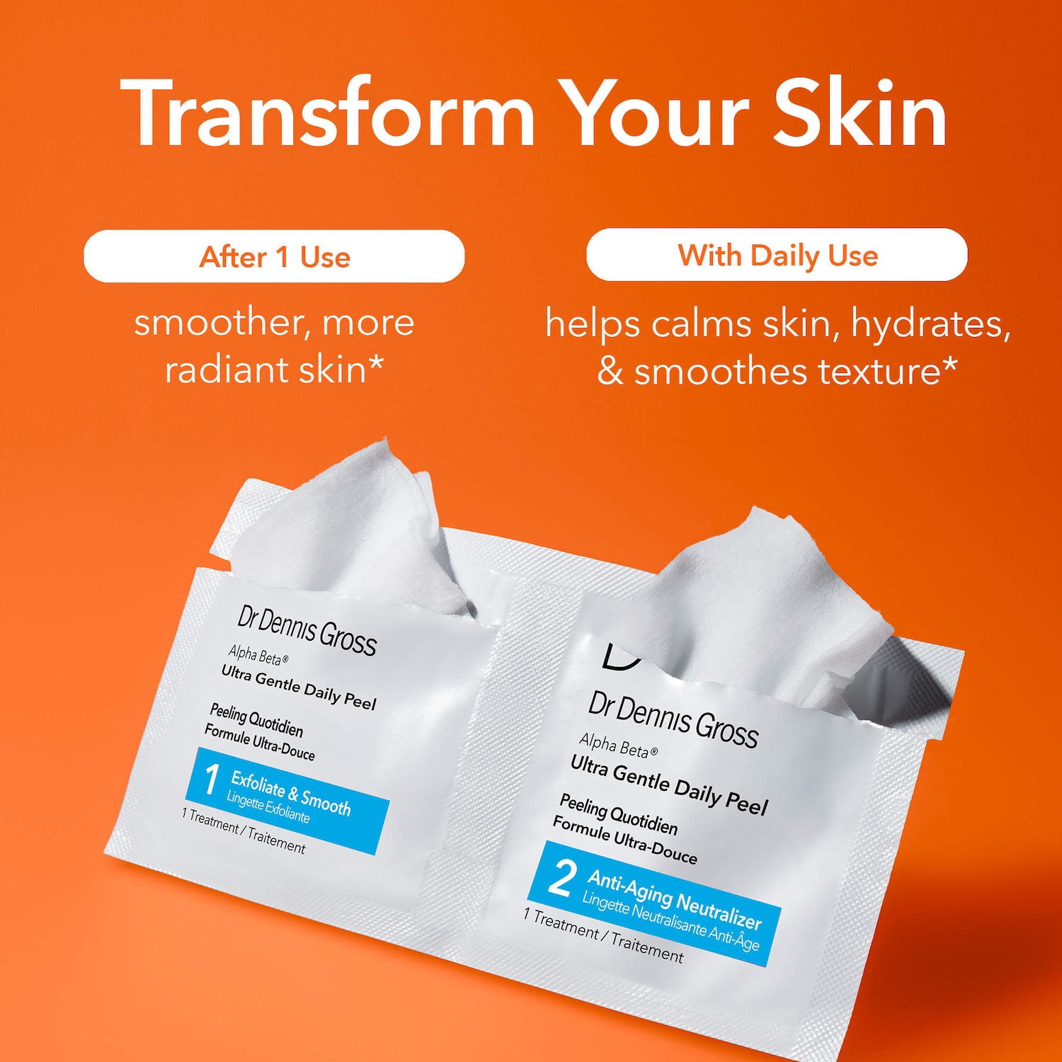 Tampons exfoliants quotidiens ultradoux pour peau sensible Alpha Beta®