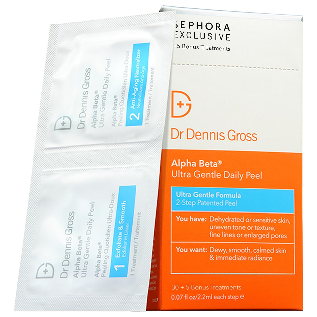 Dr. Dennis Gross Skincare Alpha Beta Ultra Gentle Daily Peel Pads for Sensitive Skin