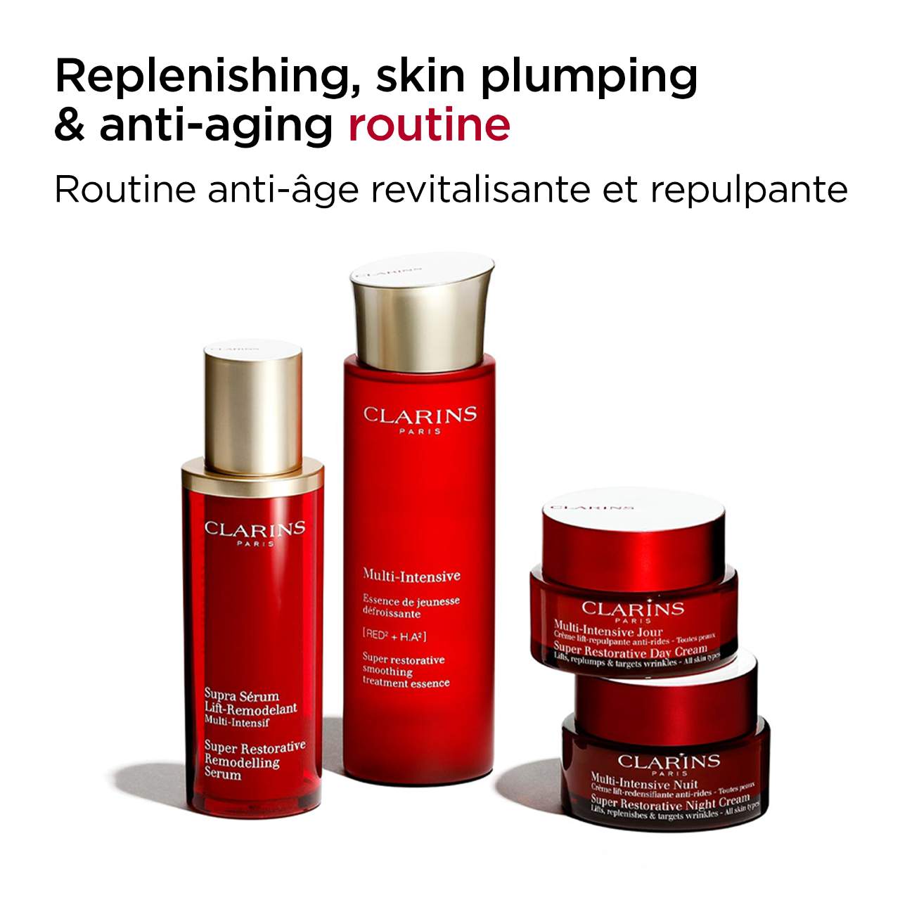 CLARINS Supra Sérum Lift-Remodelant 50ml Super Restorative Remodelling Face Serum | Anti-Aging Serum