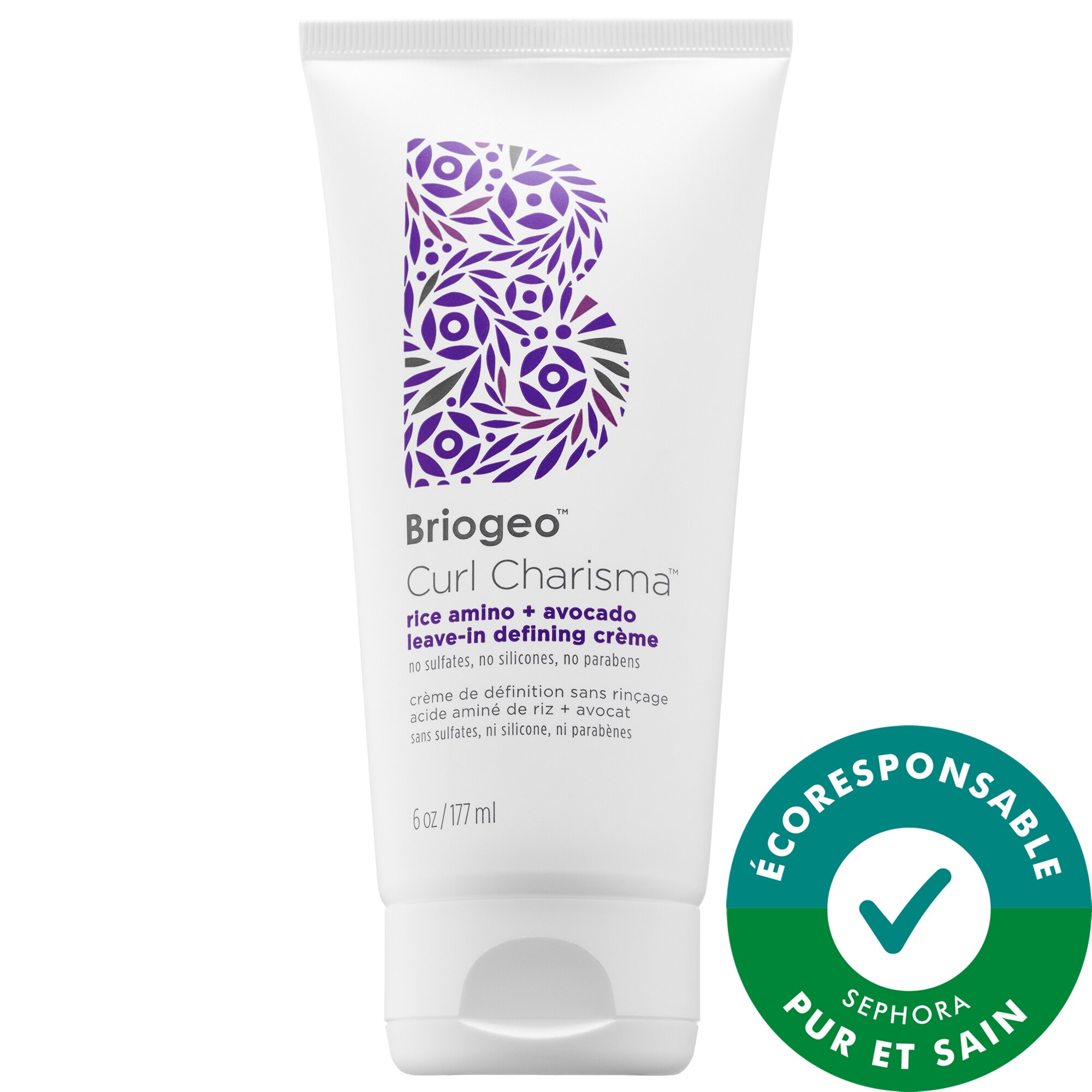 Briogeo Crème de définition sans rinçage acide aminé de riz + avocat Curl Charisma™ 6 oz / 177 mL