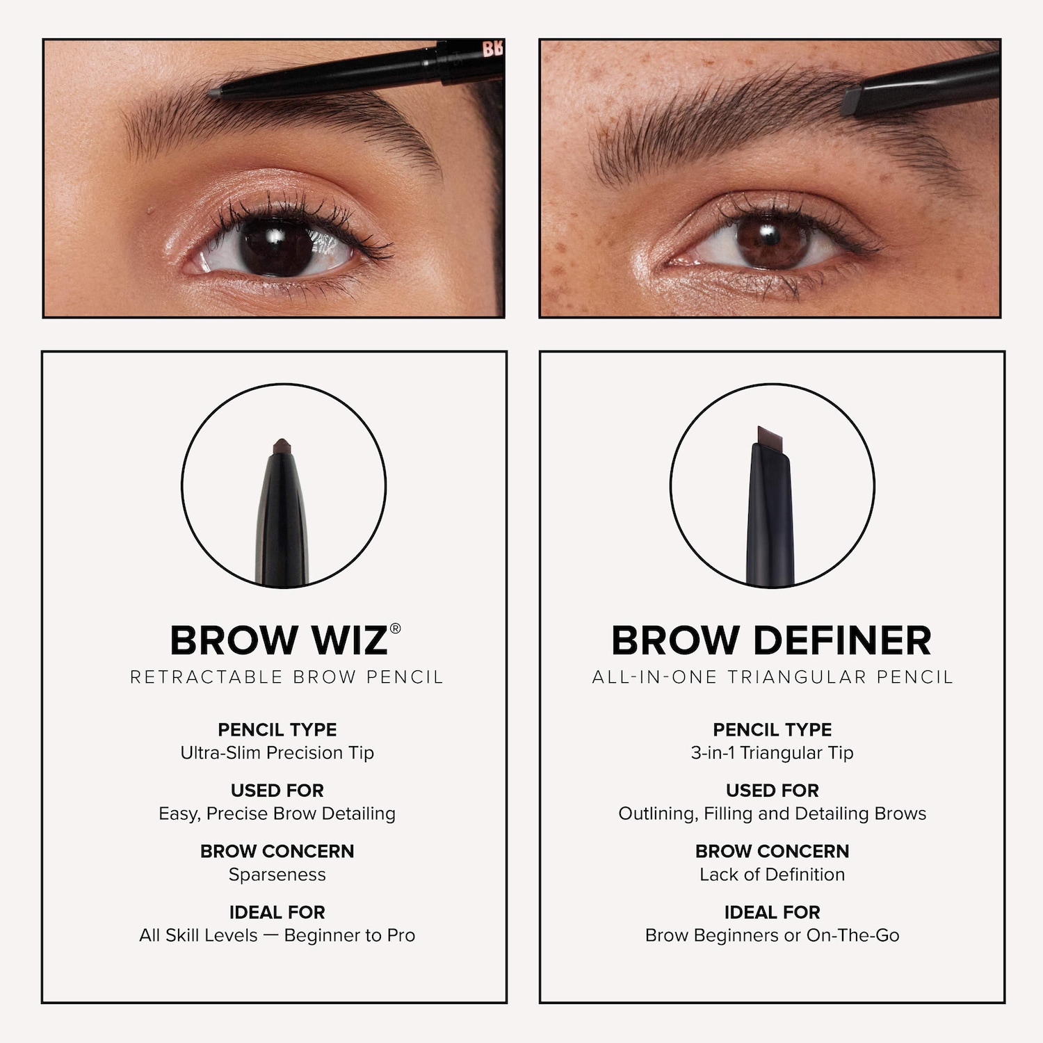 Brow Definer 3-in-1 Easy Define, Fill, & Detail Eyebrow Pencil