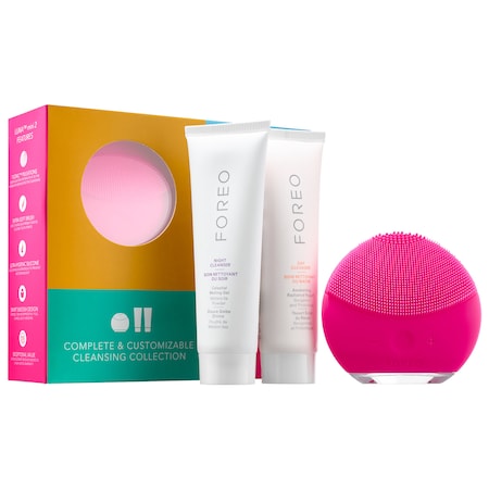 Foreo LUNA mini 2 Fuchsia + Day & Night Cleansers