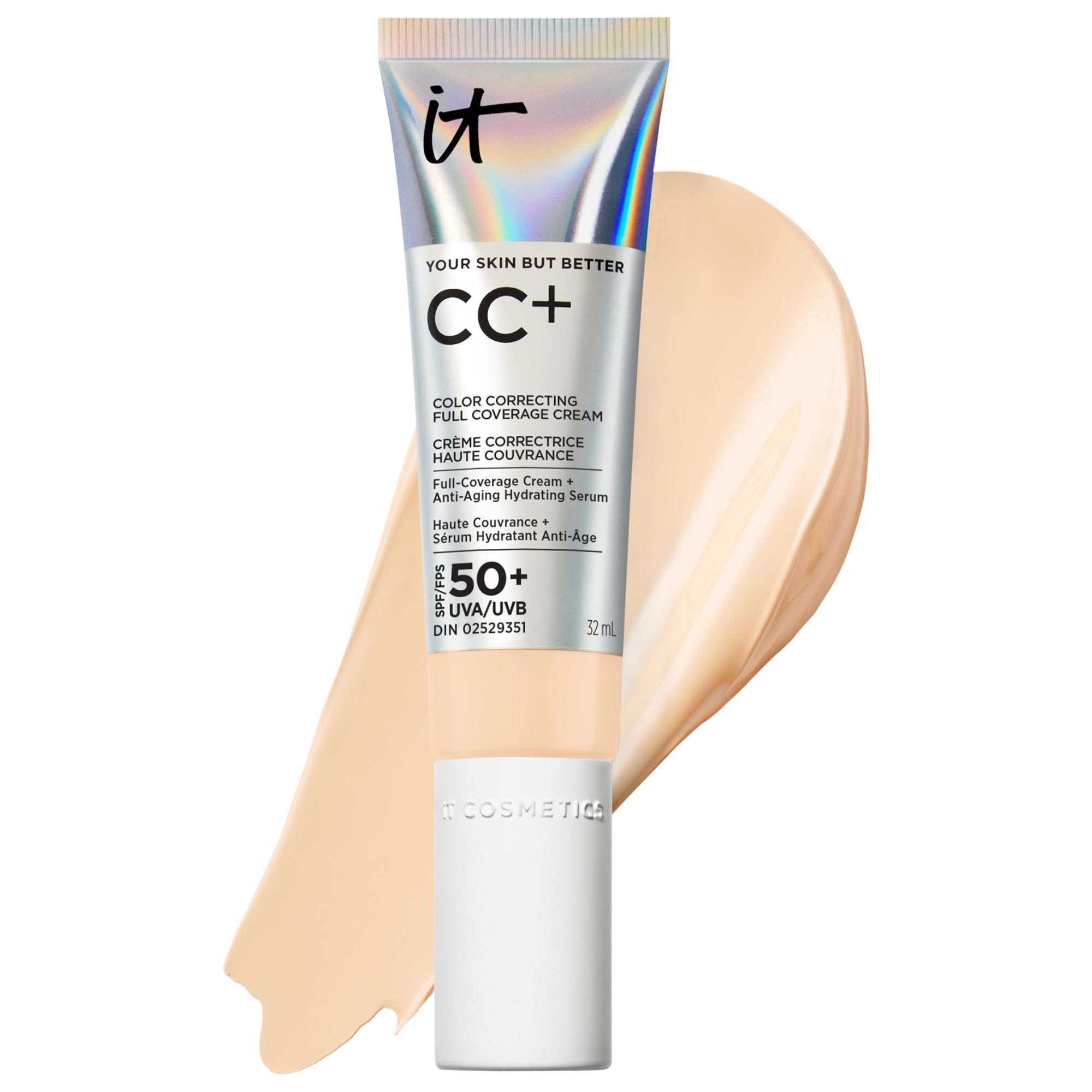 IT Cosmetics CC+ Cream Full Coverage Color Correcting Foundation with SPF 50+ 1.08 mL