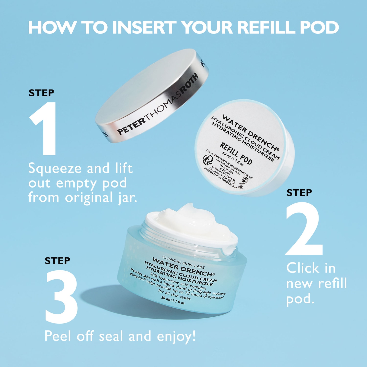 Water Drench® Hyaluronic Cloud Cream Hydrating Refillable Moisturizer
