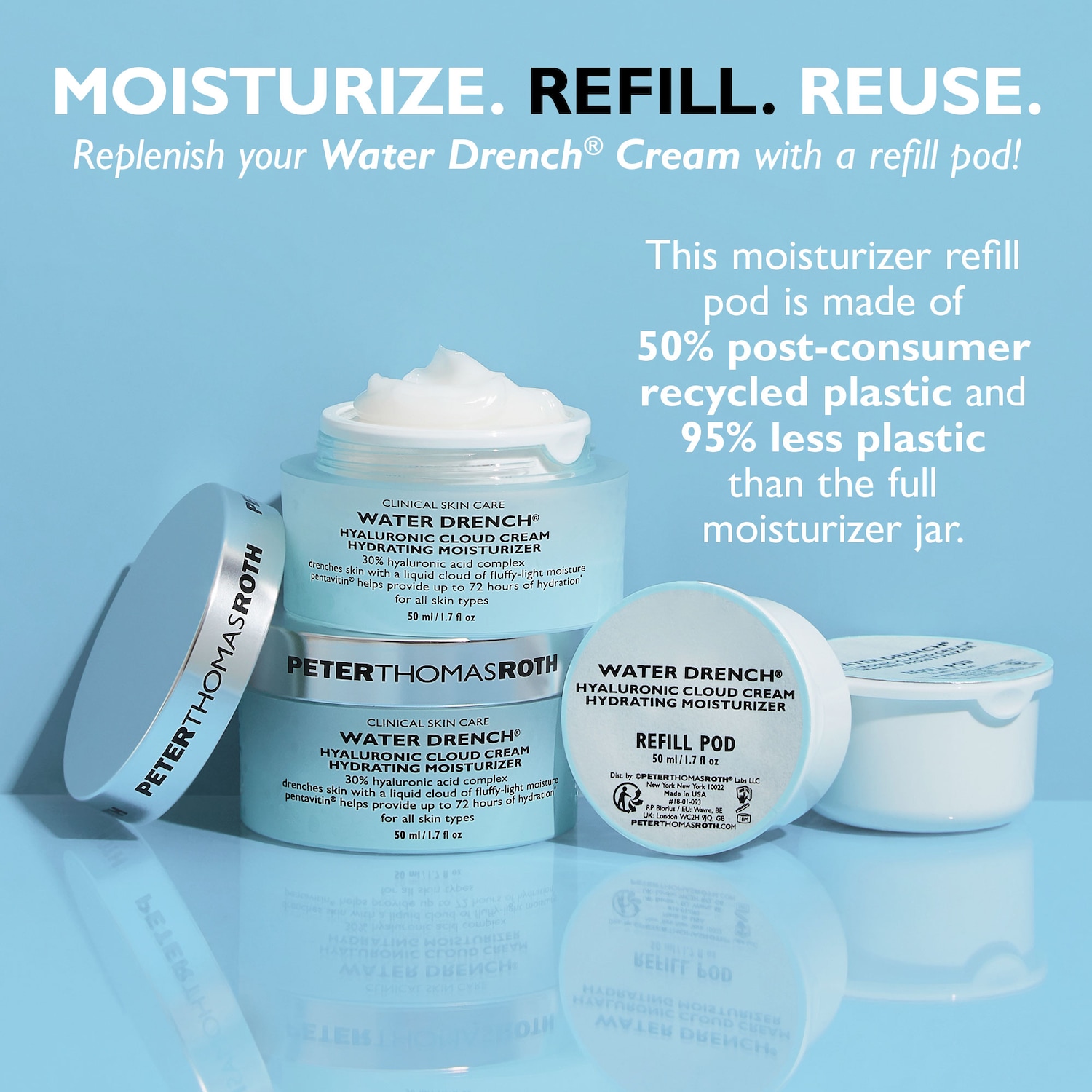 Water Drench® Hyaluronic Cloud Cream Hydrating Refillable Moisturizer