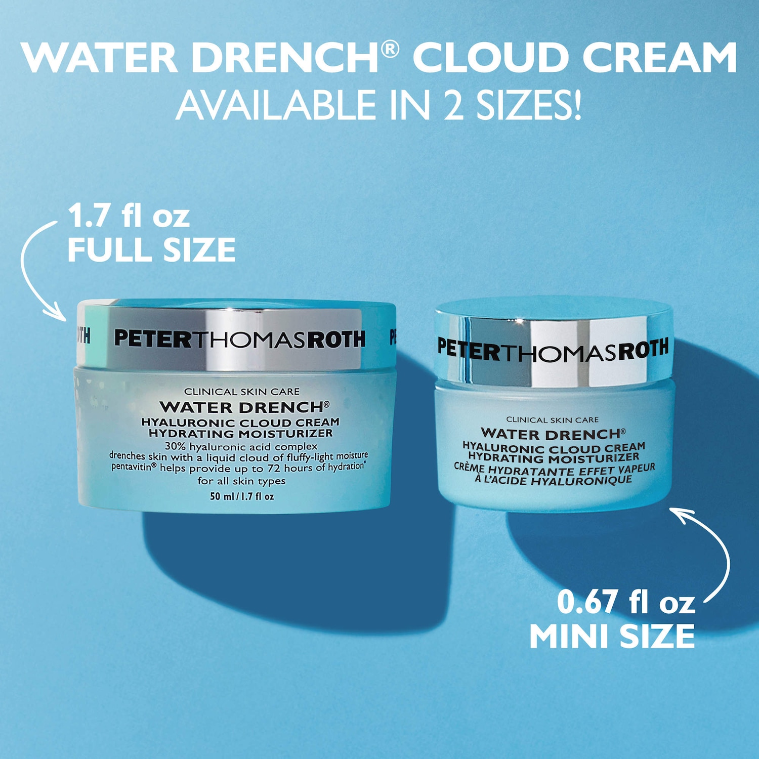 Crème hydratante effet vapeur à l’acide hyaluronique Water Drench