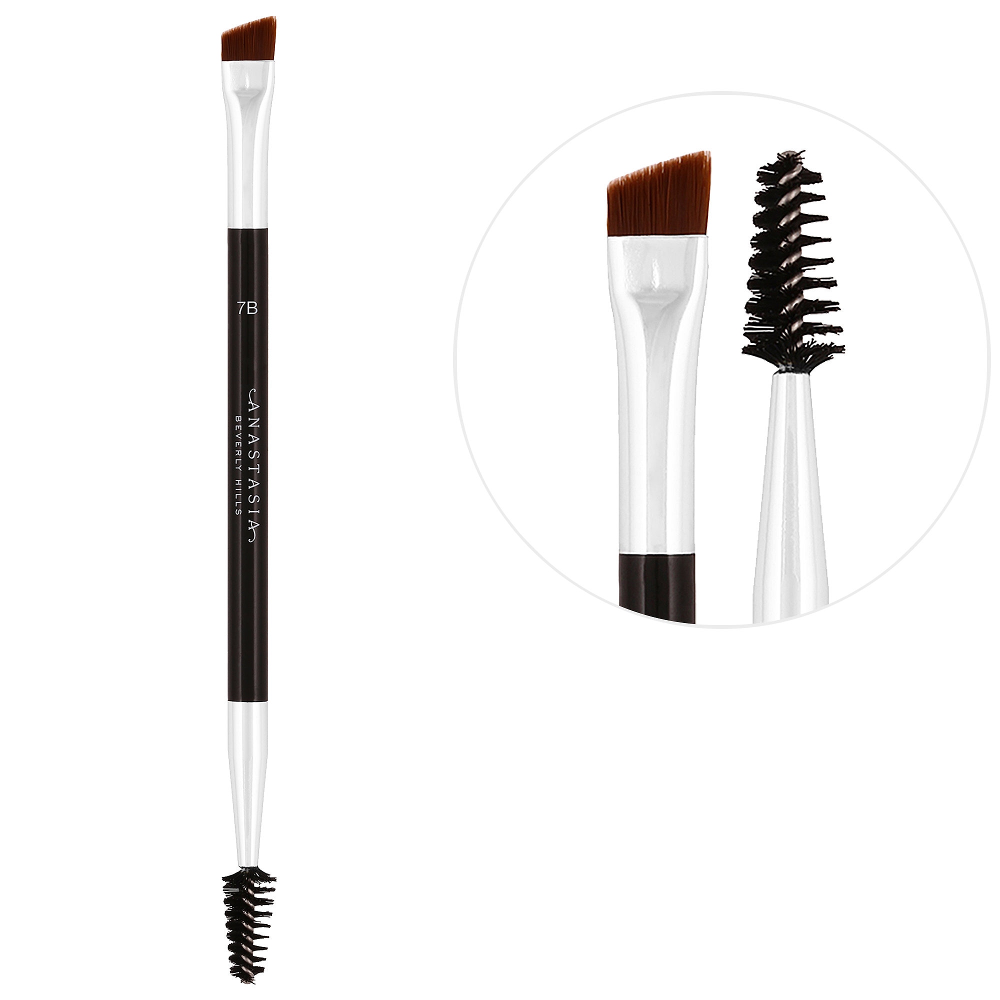 Dual-Ended Angled Powder Eyebrow Brush 7B