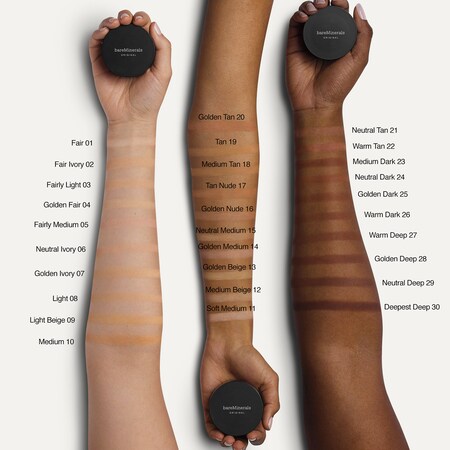 Bare Minerals Powder Foundation Color Chart