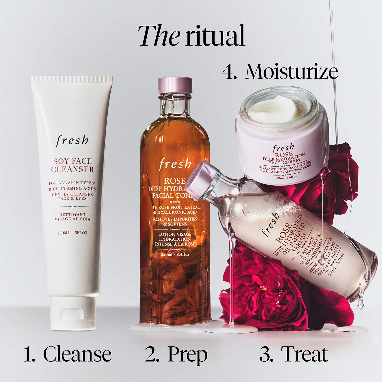 Lotion tonique hydratation profonde à la rose et l’acide hyaluronique