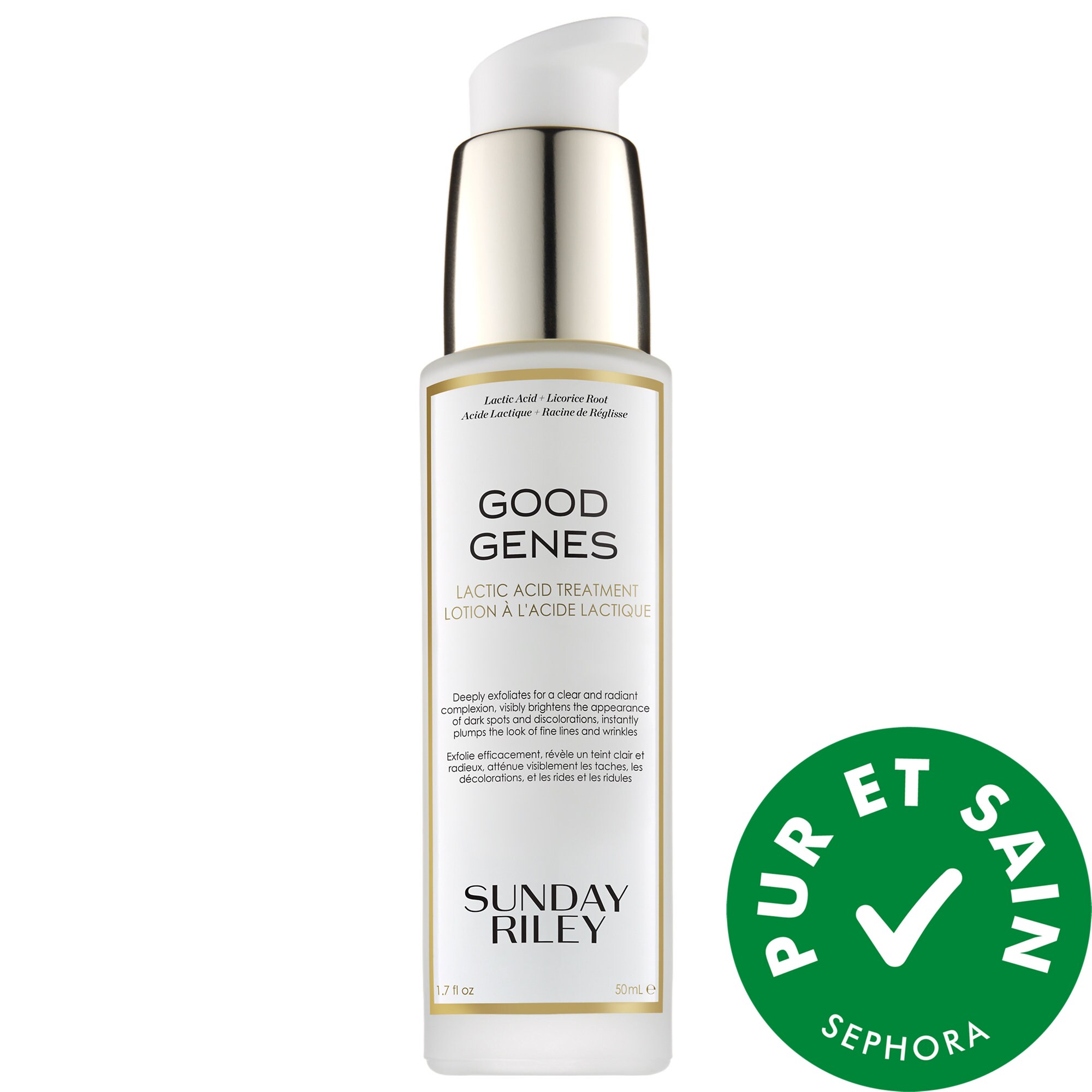 Sunday Riley Soin tout-en-un à l'acide lactique (AAH) Good Genes 1.7 oz/ 50 mL