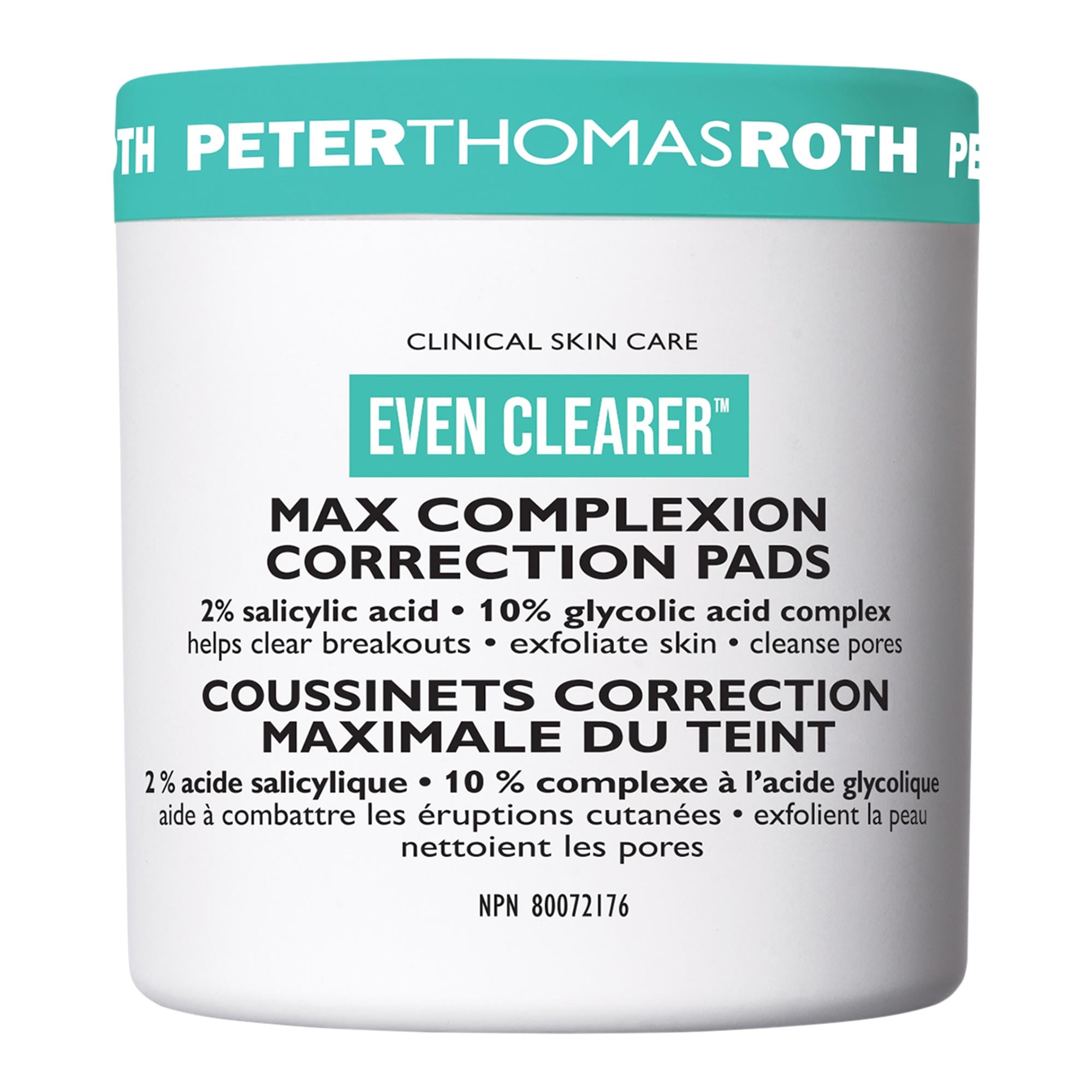 Peter Thomas Roth Even Clearer™ Max Complexion Correction Pads for Blemishes and Pores 60 Pads/60 Pads