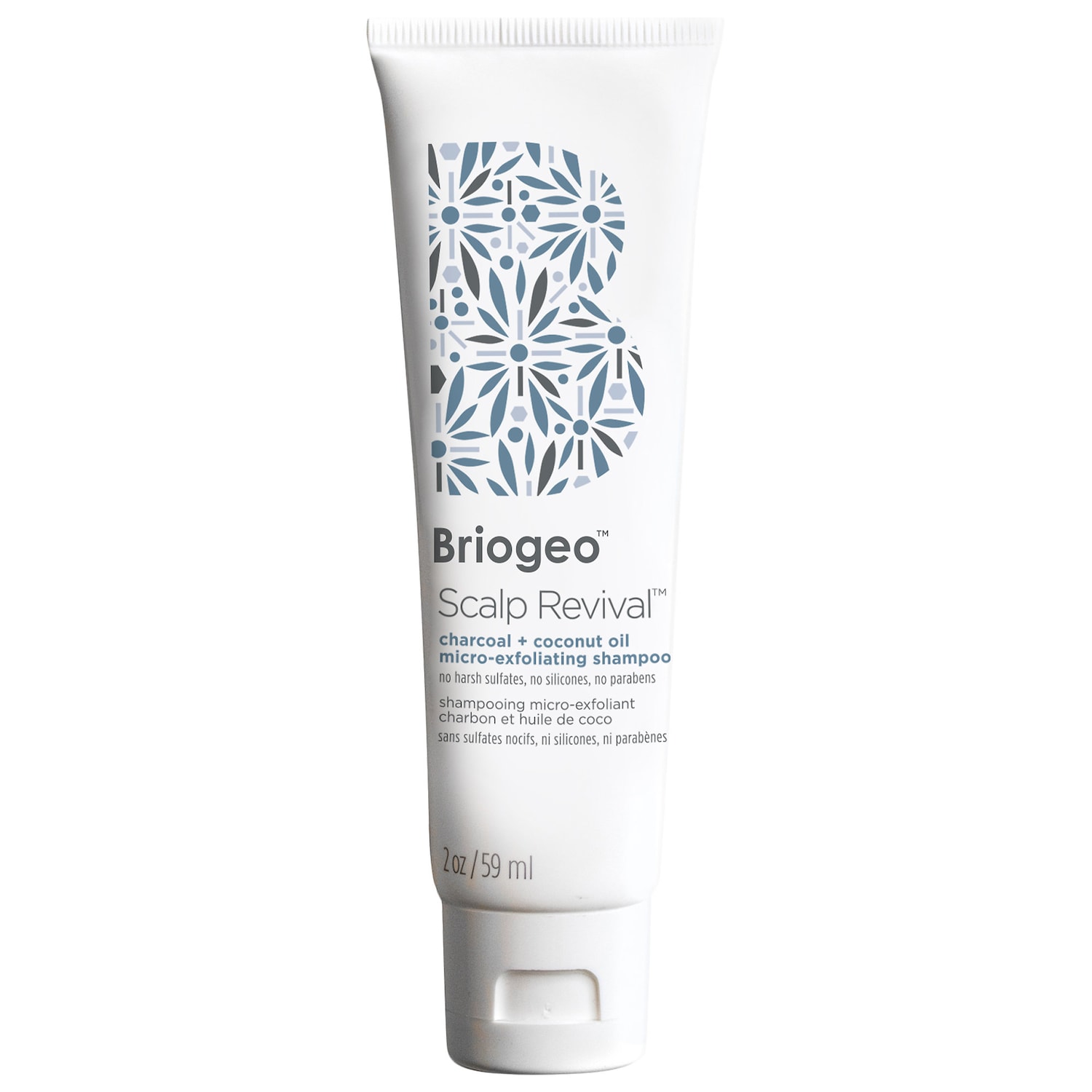 Мини-микроотшелушивающий шампунь Briogeo Scalp Revival с углём и кокосовым маслом — фото 1