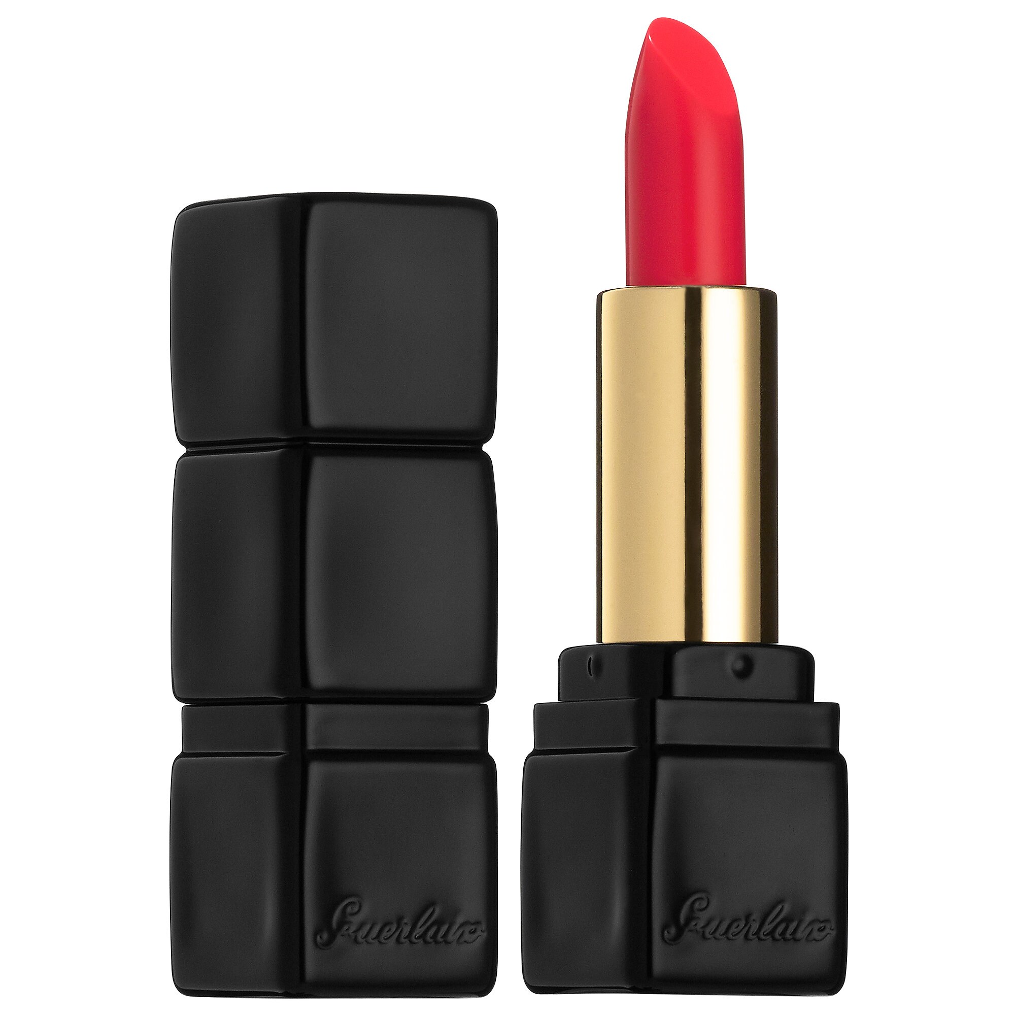 KissKiss Matte Lipstick trial size in Hot Coral - 0.04 oz/ 1.1 mL