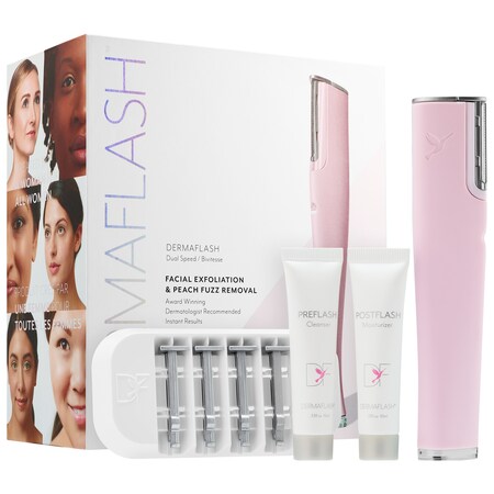 Dermaflash 2.0 Luxe Facial Exfoliation & Peach Fuzz Removal Pink