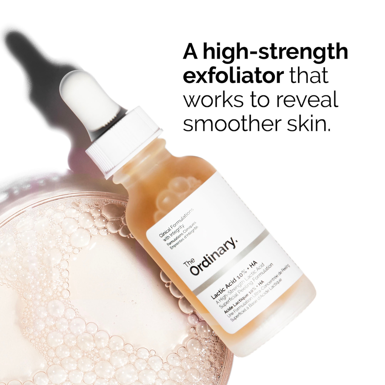 Отшелушивающая сыворотка The Ordinary Lactic Acid 10% + HA 2% — фото 2