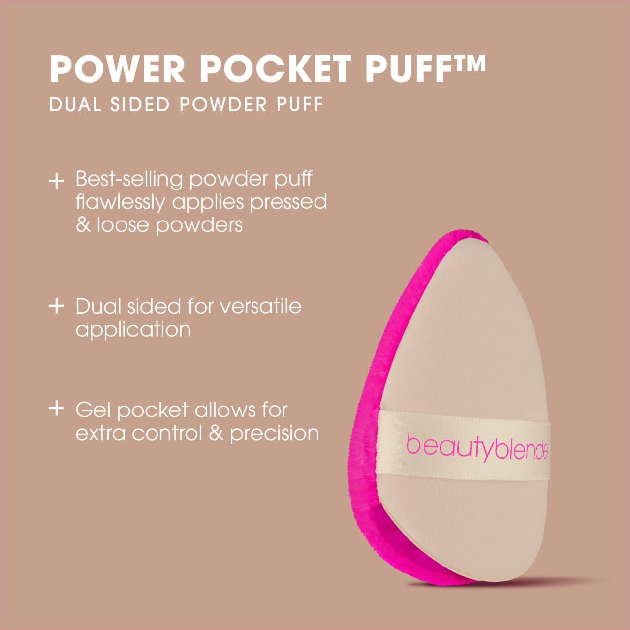 Двусторонняя пуховка для фиксации и запекания Beautyblender Power Pocket Puff — фото 2
