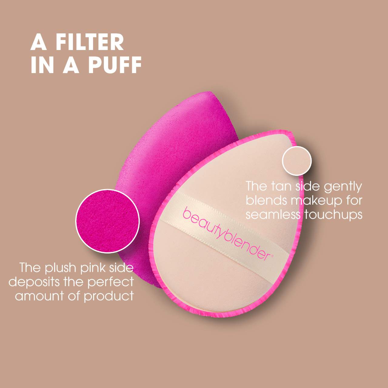 Двусторонняя пуховка для фиксации и запекания Beautyblender Power Pocket Puff — фото 3
