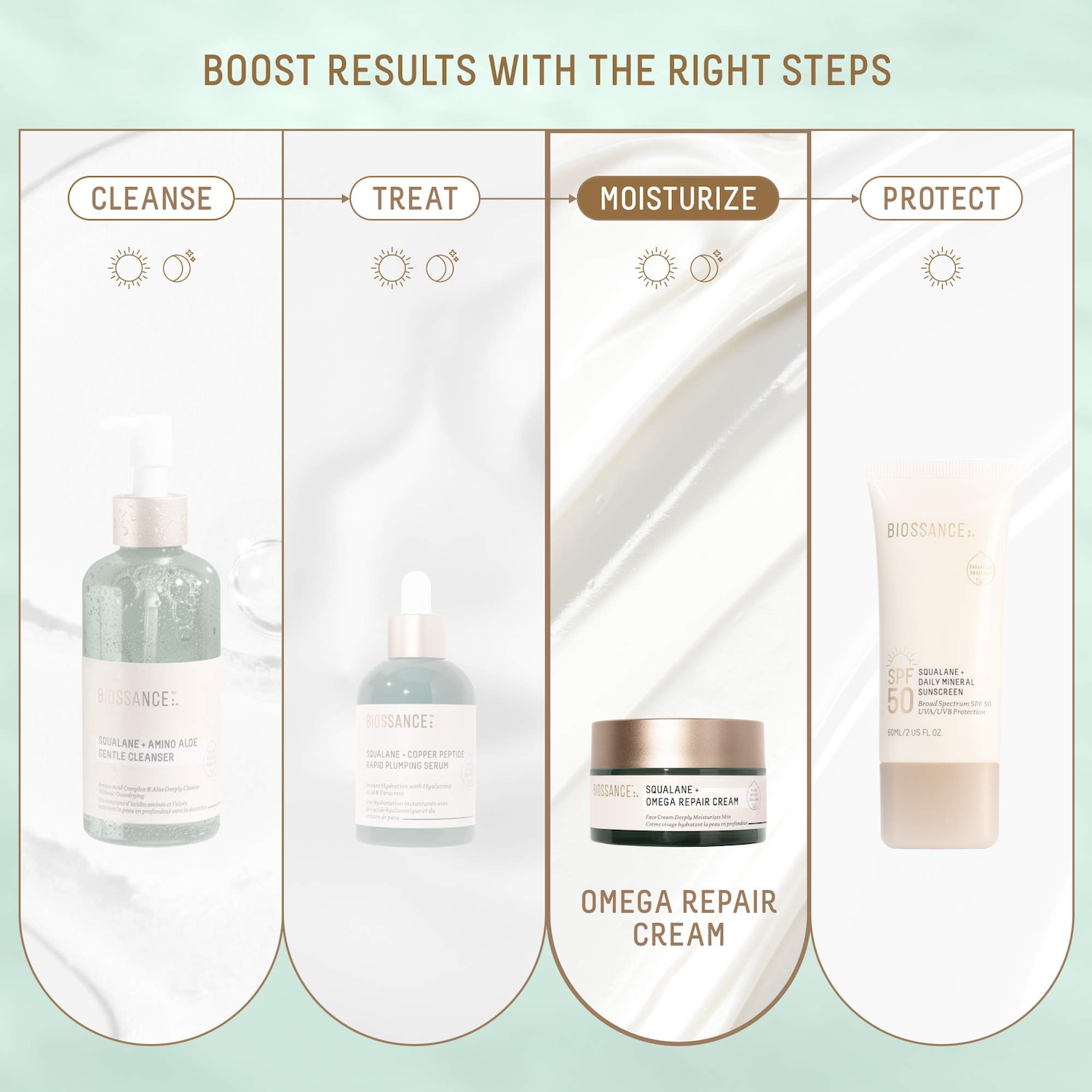 Omega Repair Deep Hydration Moisturizer with Ceramides and Hyaluronic Acid + Squalane