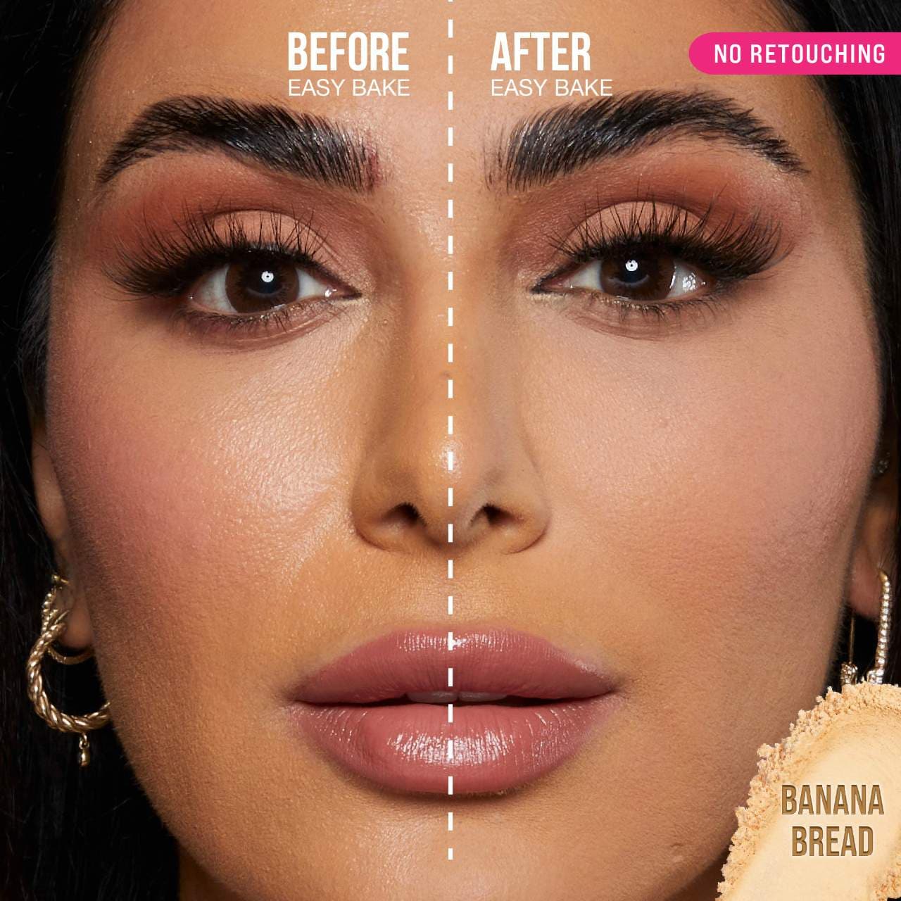 Рассыпчатая пудра для запекания и фиксации с эффектом размытия Huda Beauty Easy Bake, цвет: Banana Bread — фото 2