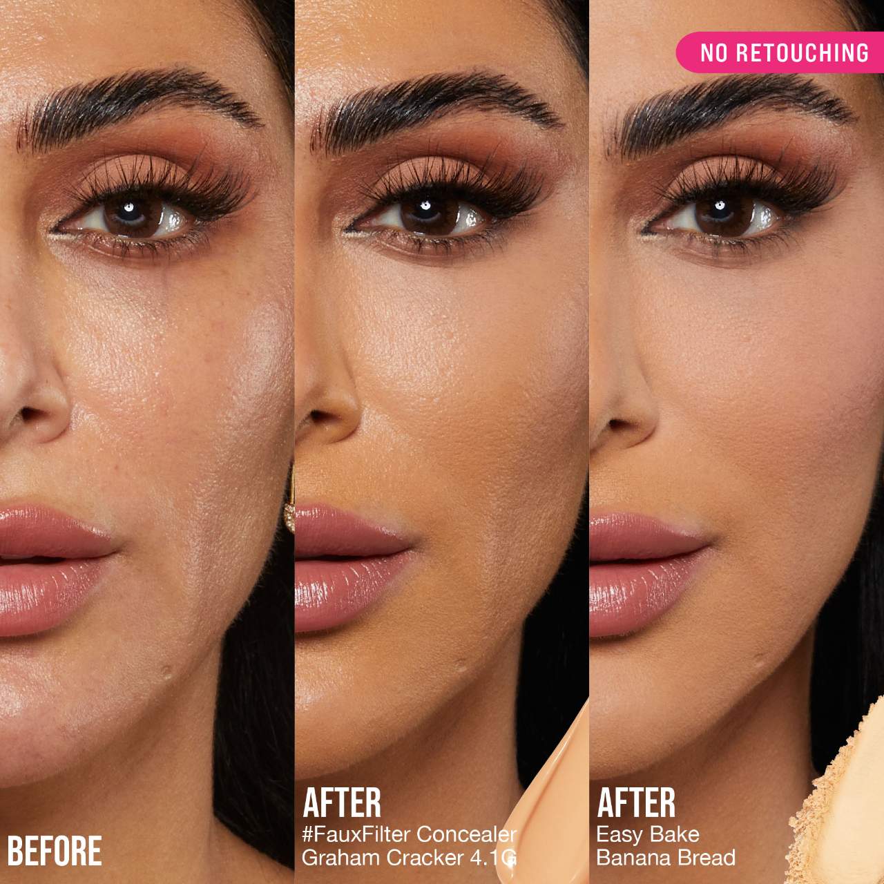 Рассыпчатая пудра для запекания и фиксации с эффектом размытия Huda Beauty Easy Bake, цвет: Banana Bread — фото 5