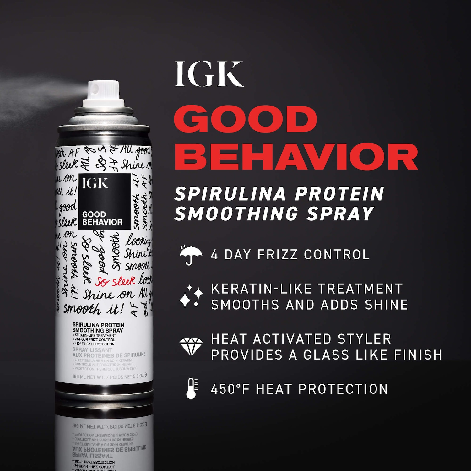 Good Behavior Spirulina Protein Anti-Frizz Smoothing Spray - IGK