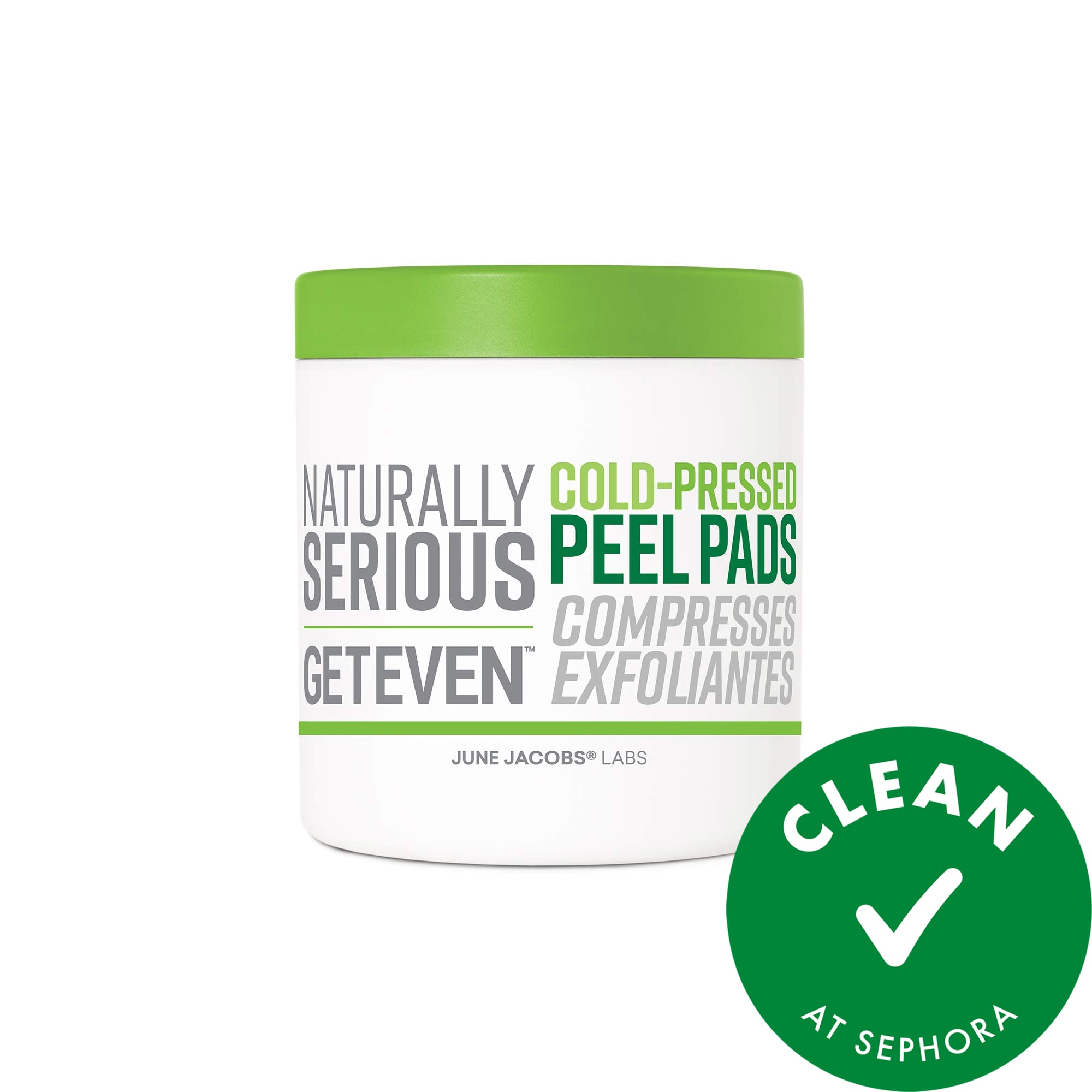 Naturally Serious Get Even Cold-Pressed Peel Pads 60 pads