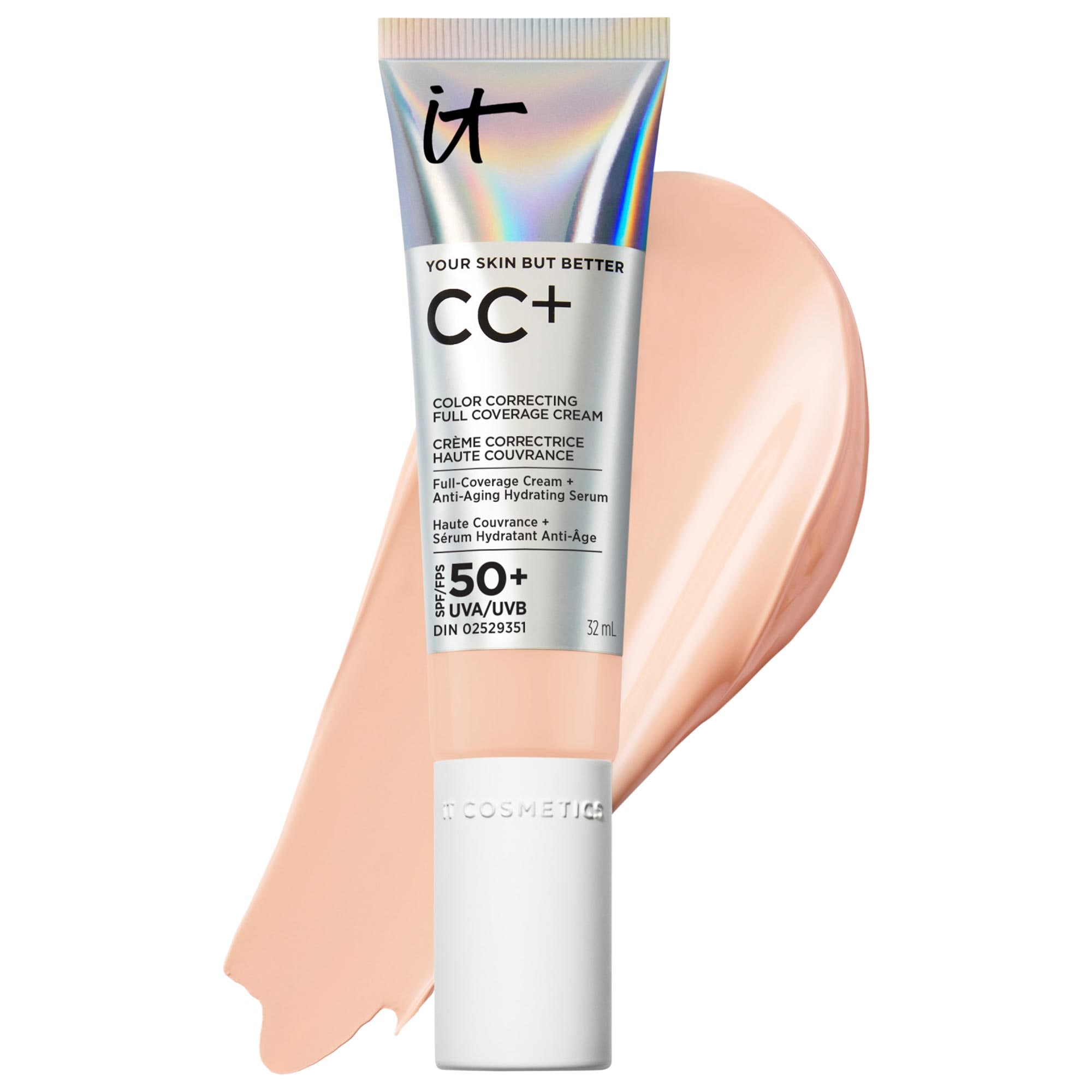 IT Cosmetics CC+ Cream Full Coverage Color Correcting Foundation with SPF 50+ 1.08 mL