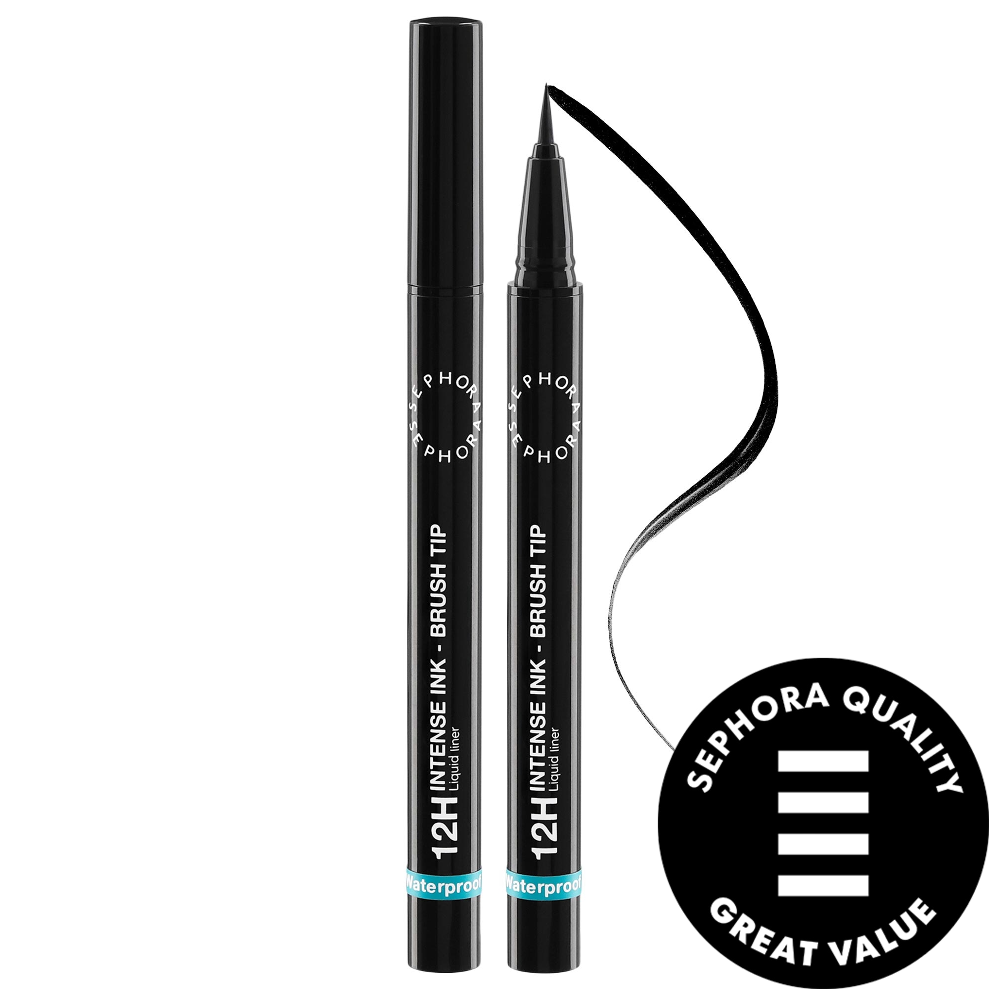 SEPHORA COLLECTION 12H Intense Ink Brush Tip Liquid Liner 0.0135 oz/0.40 ml
