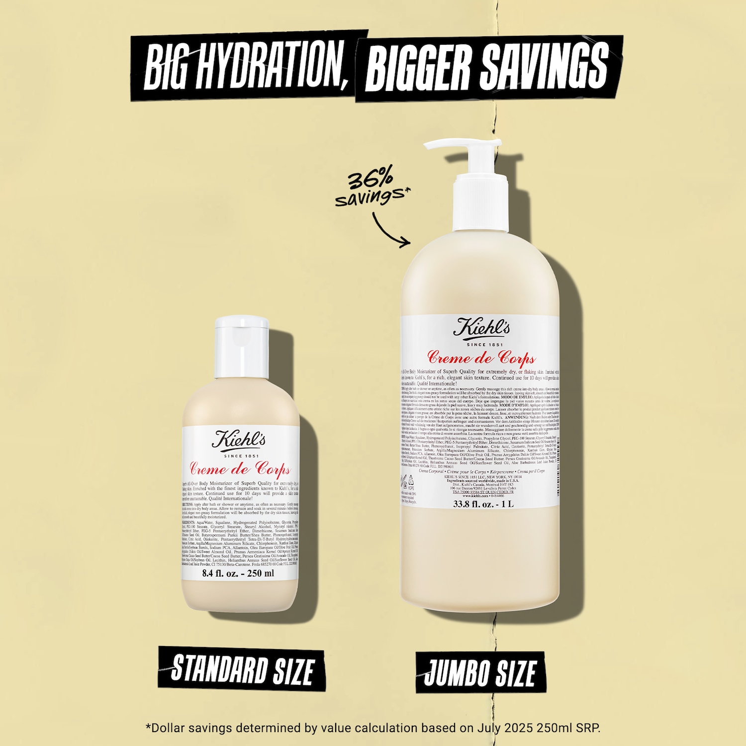 Crème de Corps Refillable Hydrating Body Lotion with Squalane
