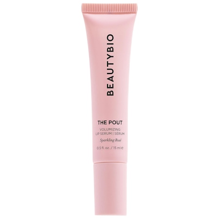 BEAUTYBIO THE POUT SPARKLING ROSÉ HYALURONIC ACID COLLAGEN PLUMPING LIP SERUM 0.5 OZ/ 15 ML
