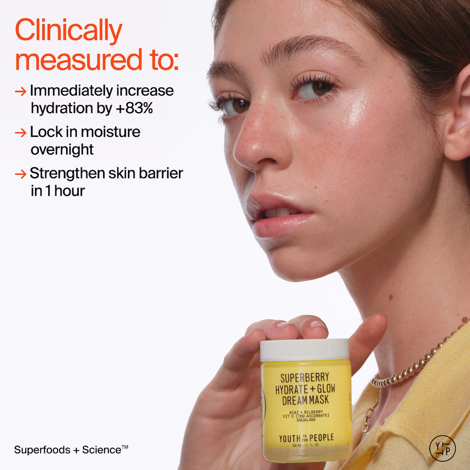 Superberry Hydrate + Glow Dream Night Cream + Mask with Vitamin C