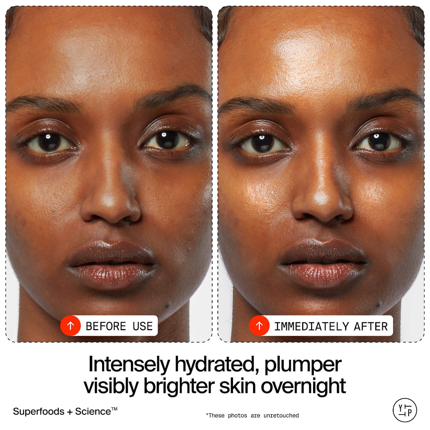 Crème de nuit et masque avec vitamine C Superberry Hydrate + Glow Dream