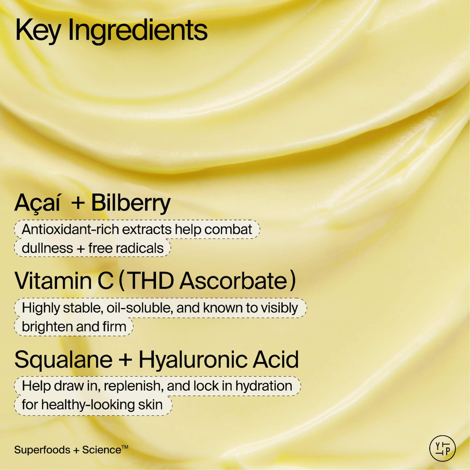 Crème de nuit et masque avec vitamine C Superberry Hydrate + Glow Dream