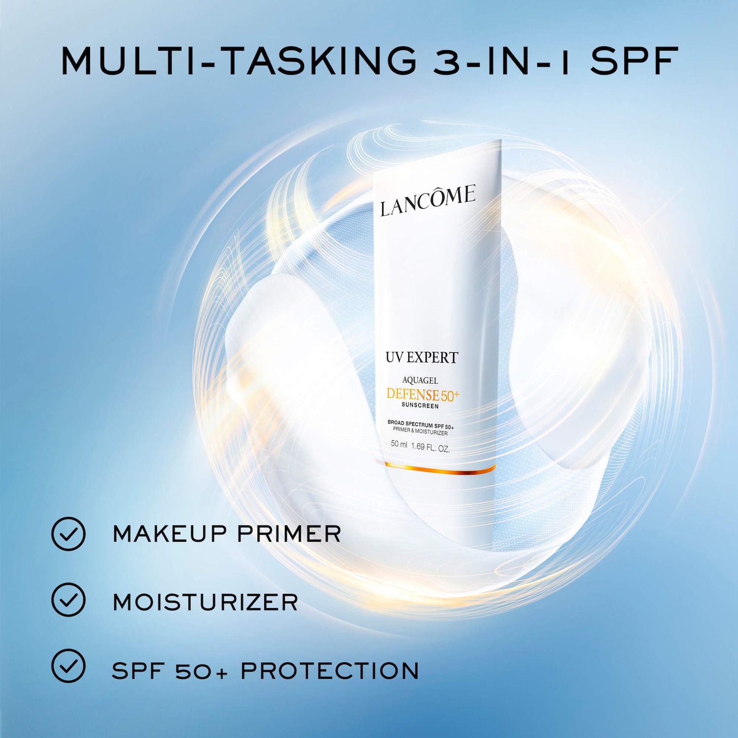 UV Expert Aquagel Defense Sunscreen, Primer & Moisturizer Broad