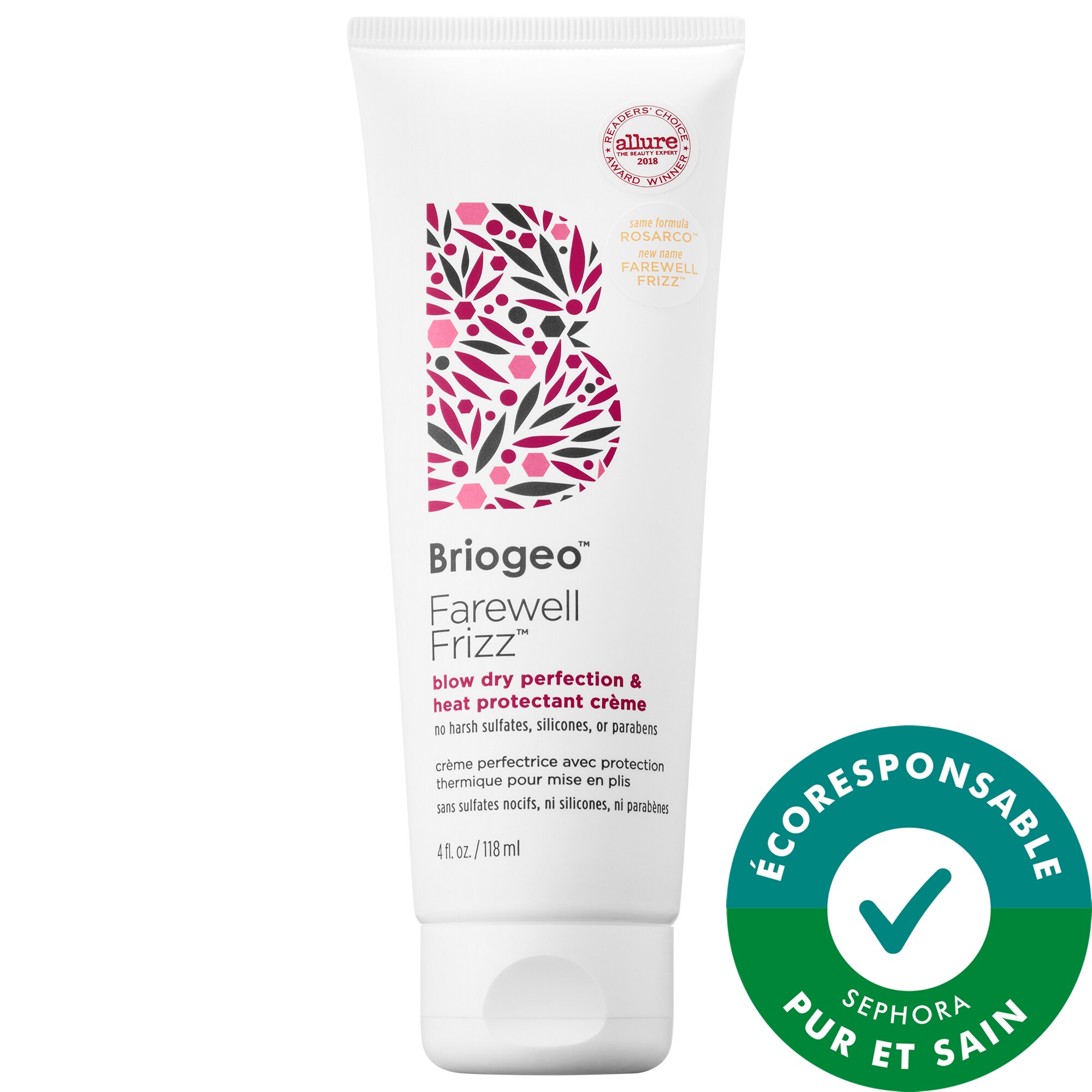 Briogeo Crème perfectrice avec protection thermique pour mise en plis Farewell Frizz™ 4 oz/ 118 mL