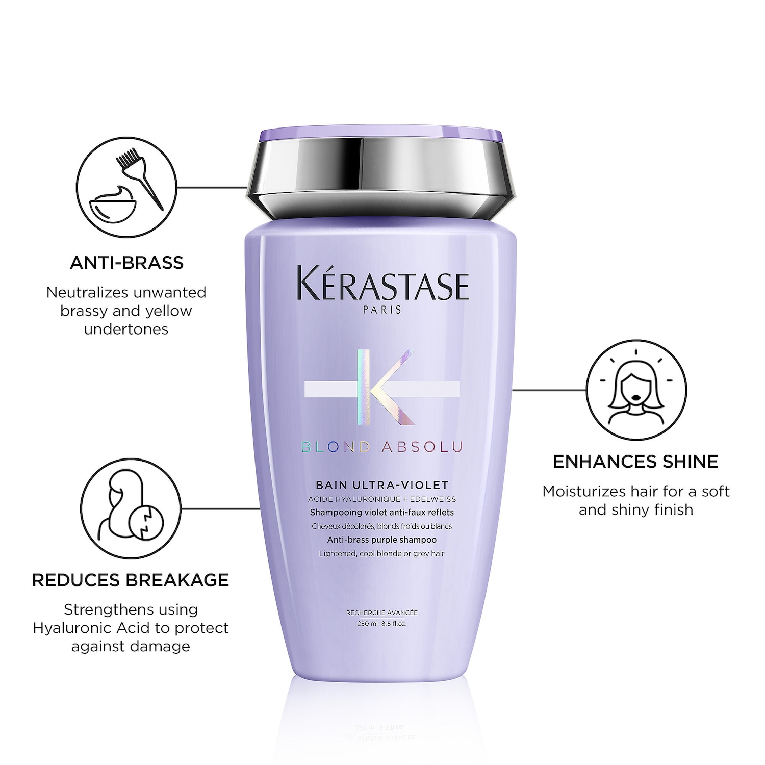 Фиолетовый шампунь против желтизны волос Kérastase Blond Absolu — фото 4