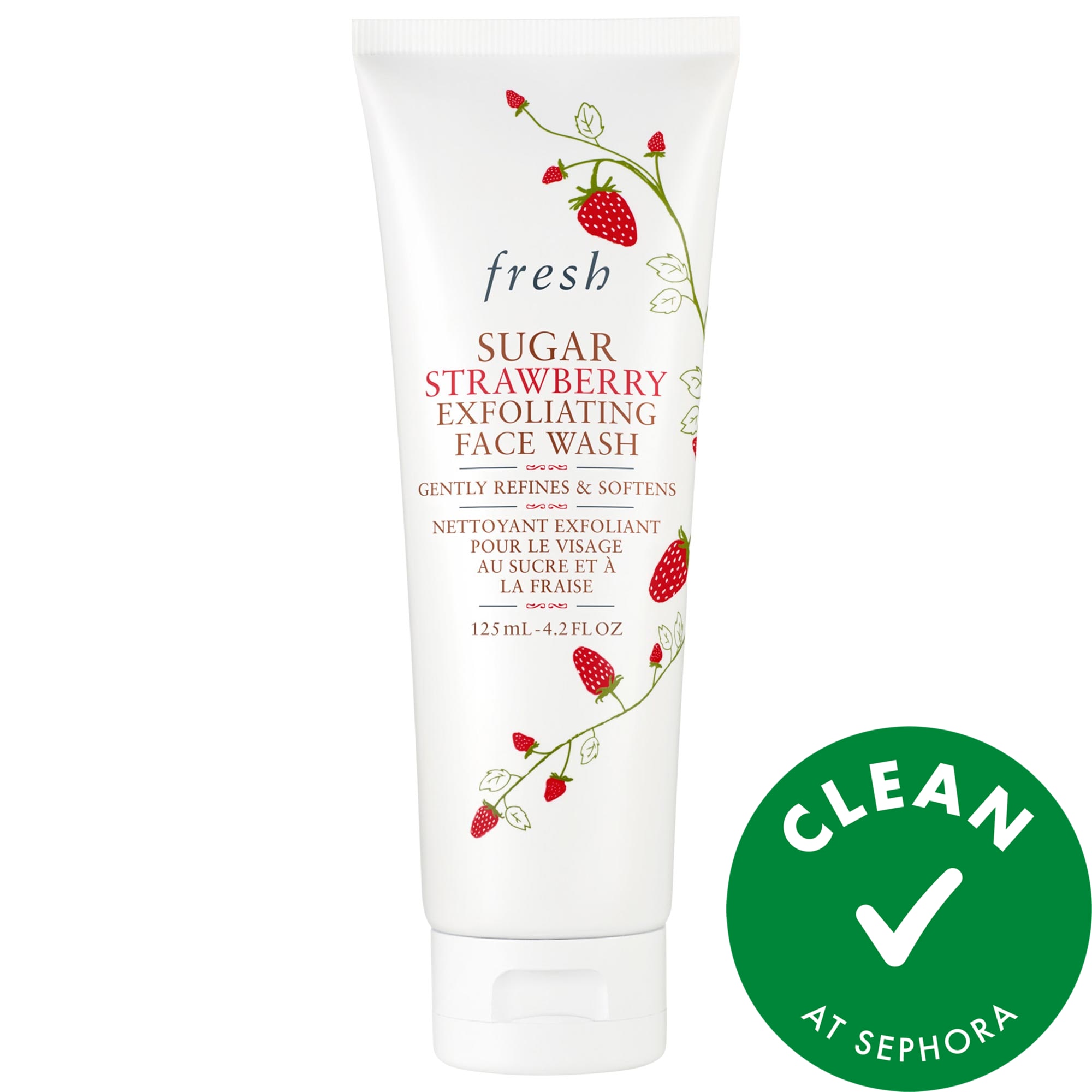 fresh Sugar Strawberry Exfoliating Face Wash 4.2 oz / 125 ml