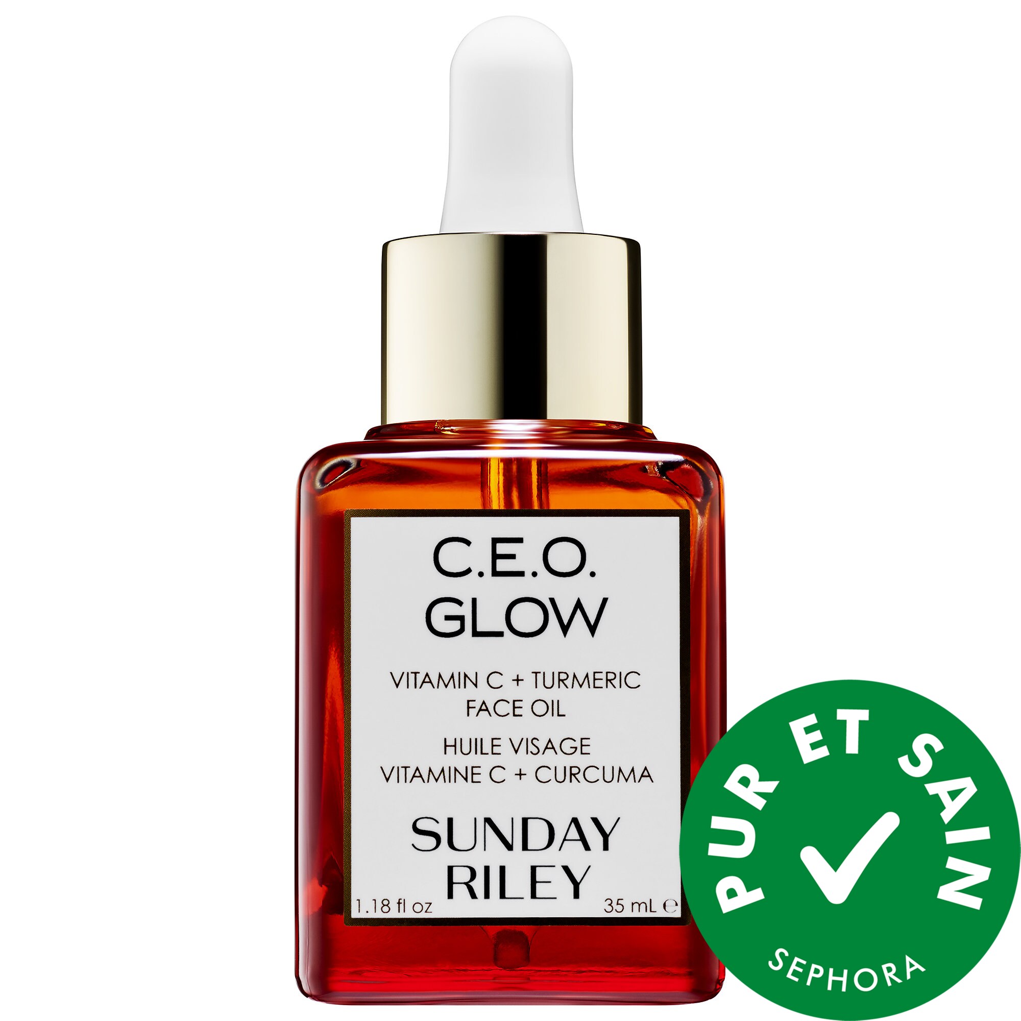 Sunday Riley Sérum illuminateur C.E.O. Huile visage vitamine C + curcuma Glow mL