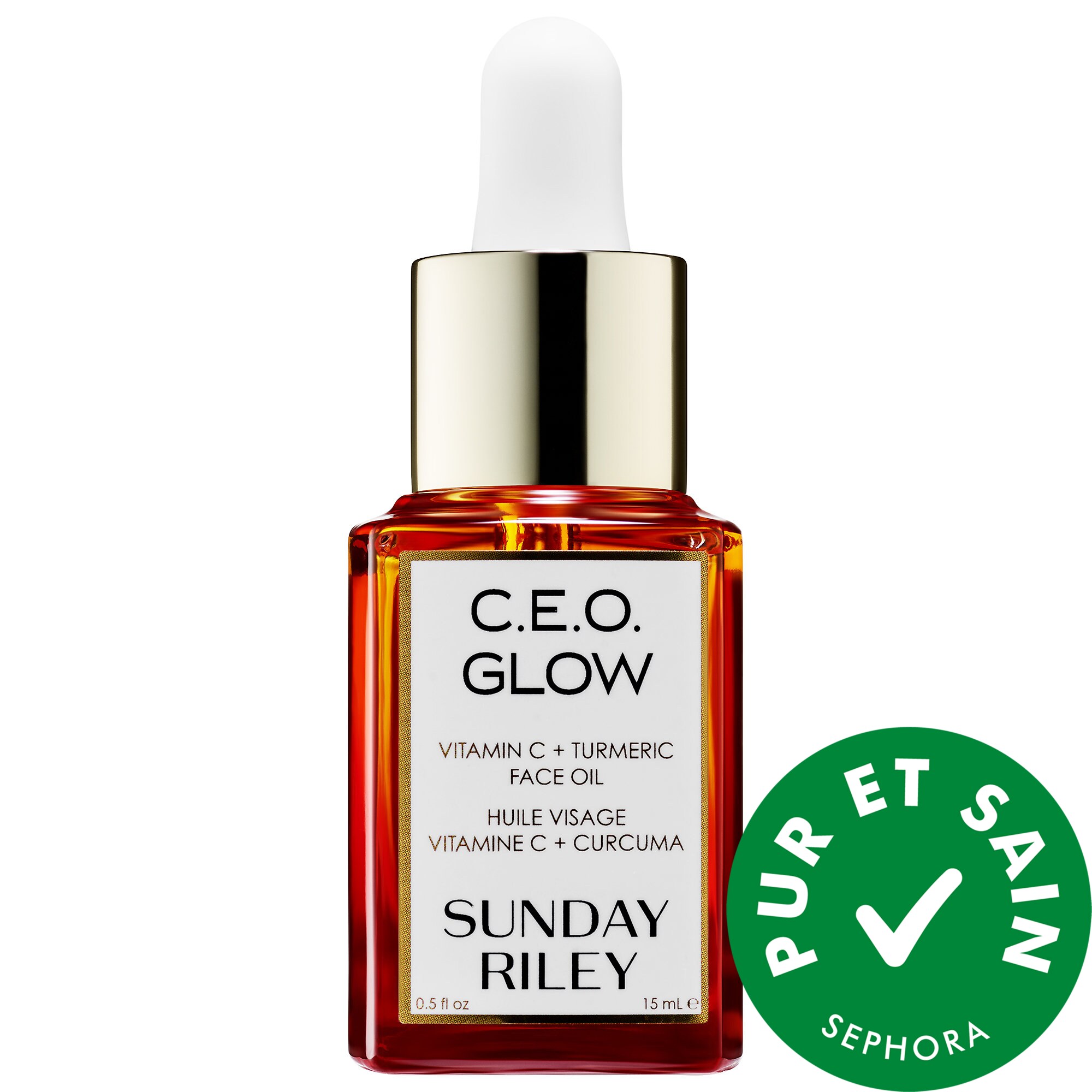 Sunday Riley Sérum illuminateur C.E.O. Huile visage vitamine C + curcuma Glow mL