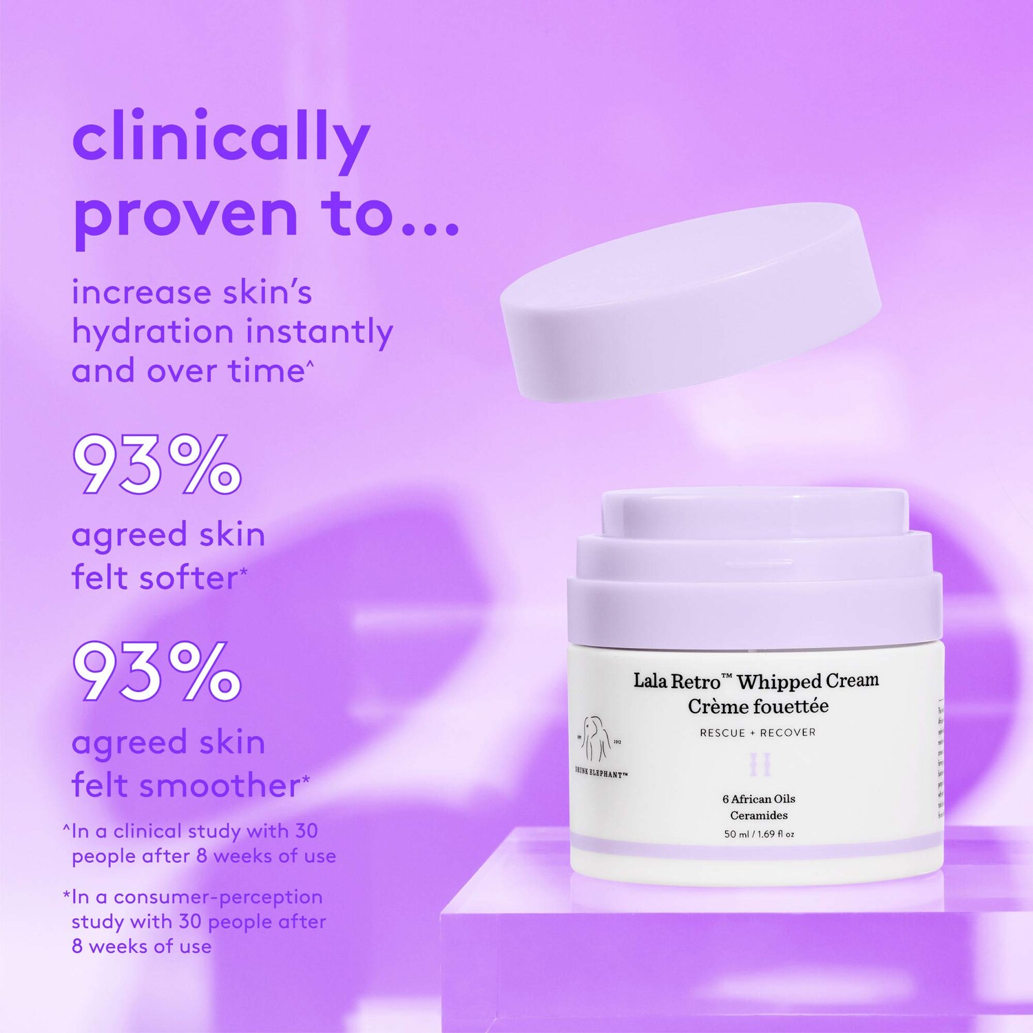 Drunk Elephant Lala Retro™ Whipped Moisturizer with Ceramides The Summit