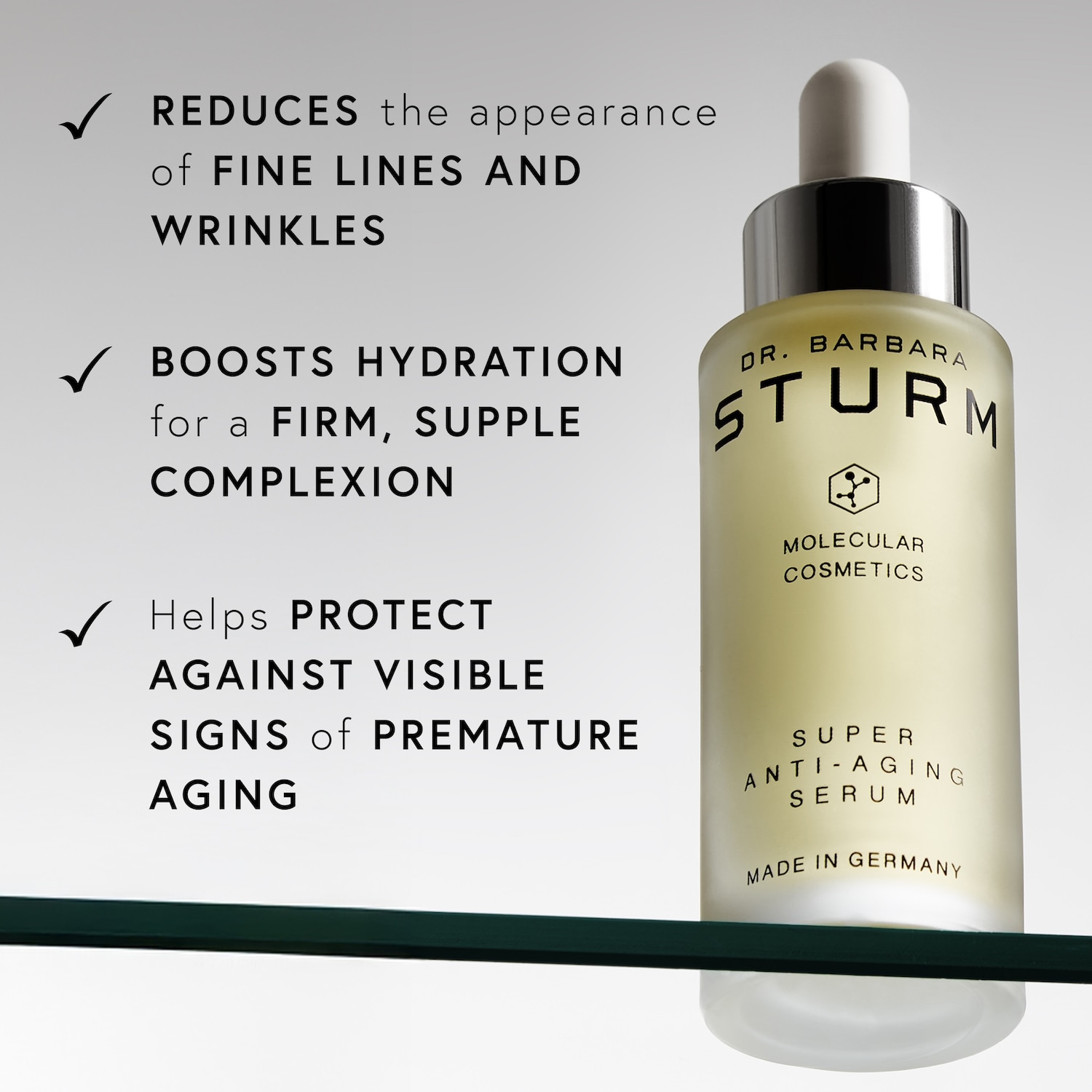 Super Anti-Aging Serum — Anti-Aging, Firming & Hydrating Serum Against Fine Lines, Wrinkles & Loss of Elasticity