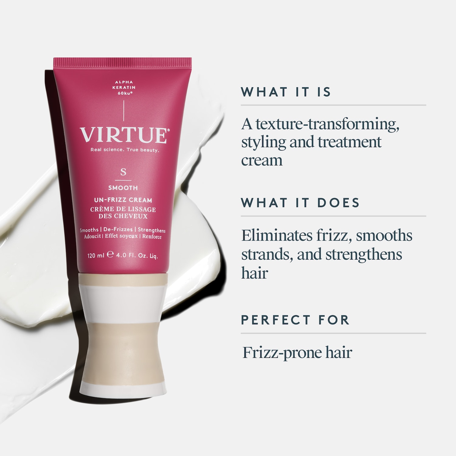 Correct The Polish Un-Frizz Cream - Virtue | Sephora