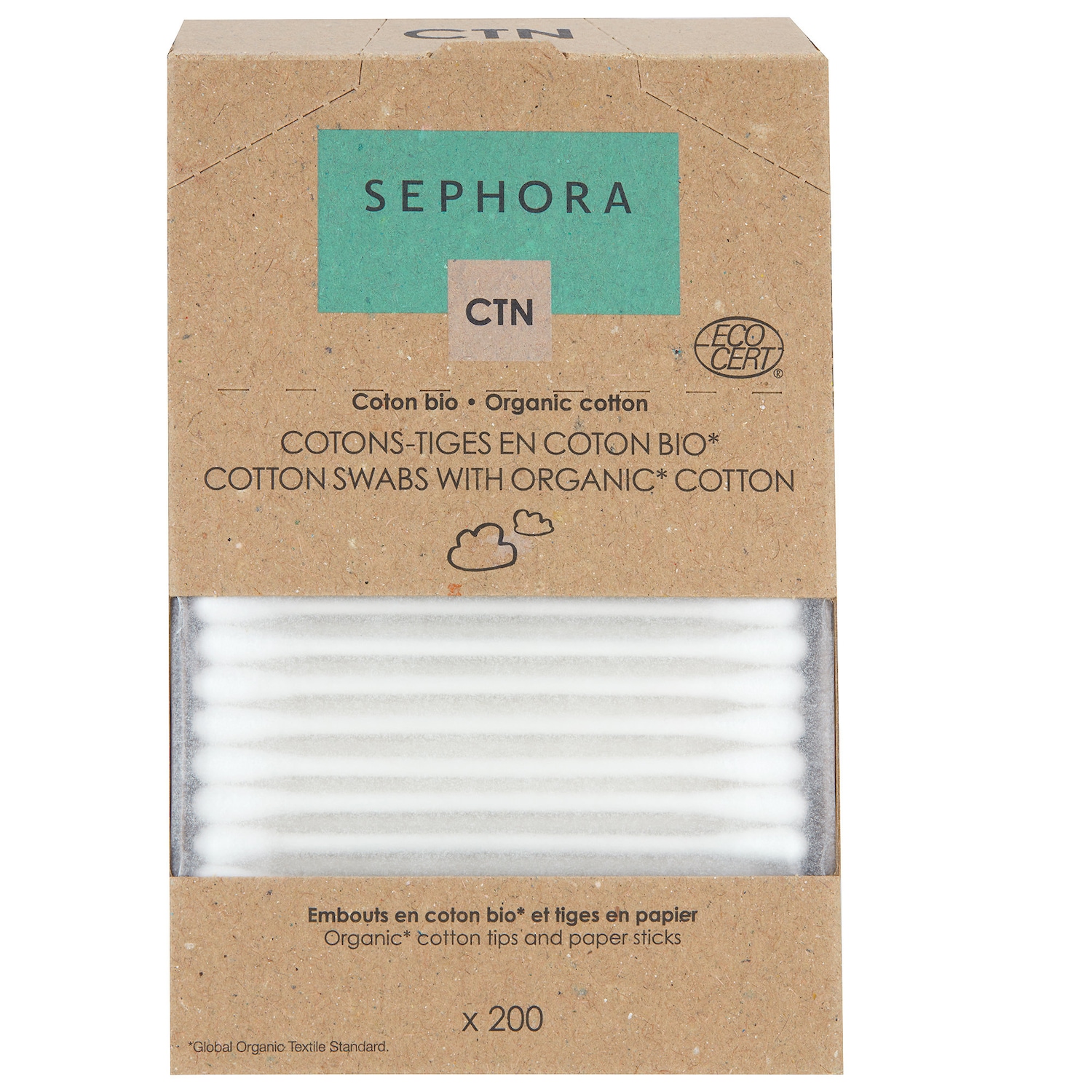 Ватные палочки из органического хлопка Sephora Collection